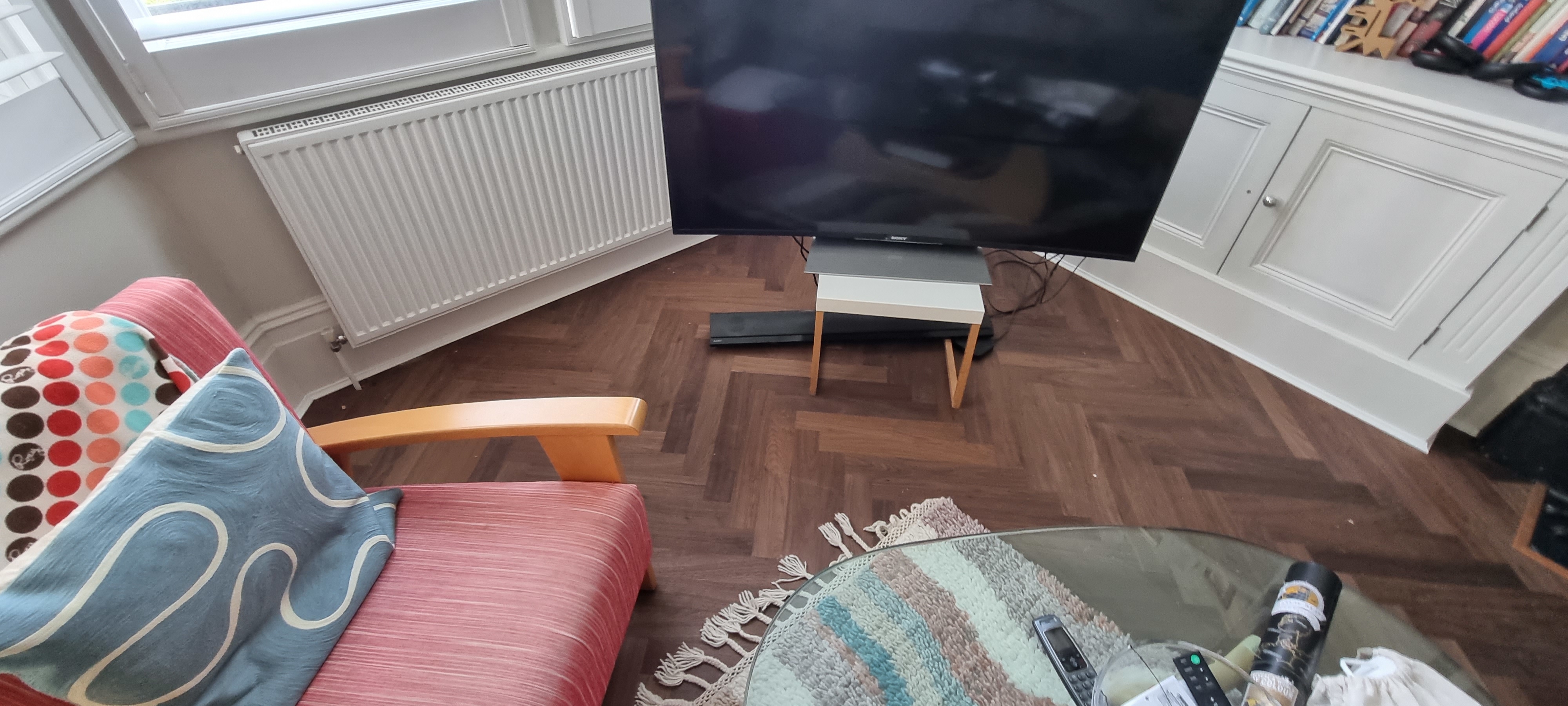 Wood Floor floor after sanding work in SW12