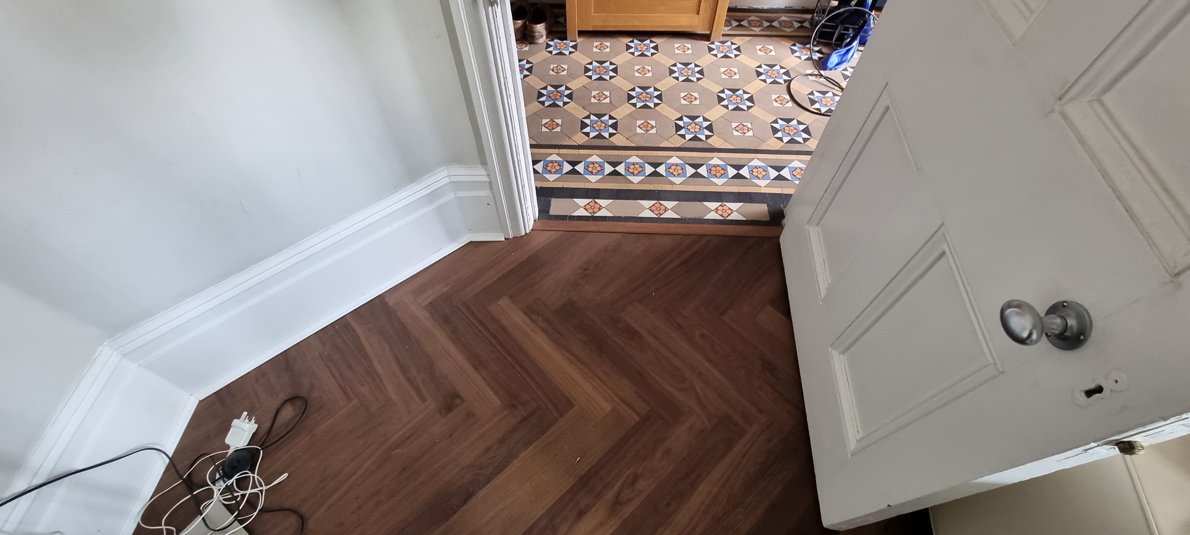 Wood Floor floor after sanding work in SW12