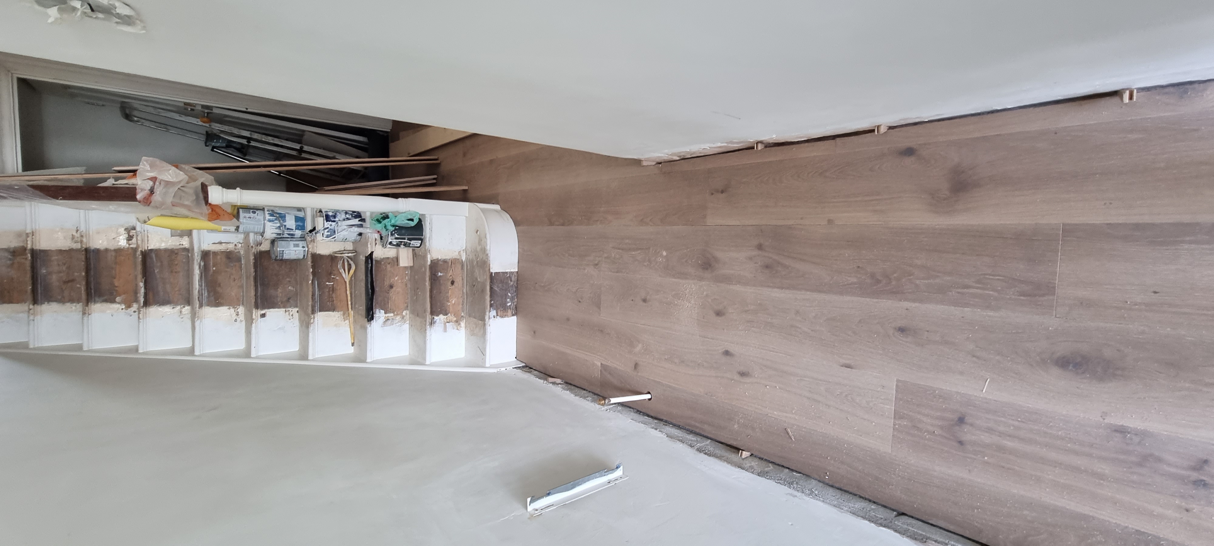 Engineered Wood floor after fitting work in SW12