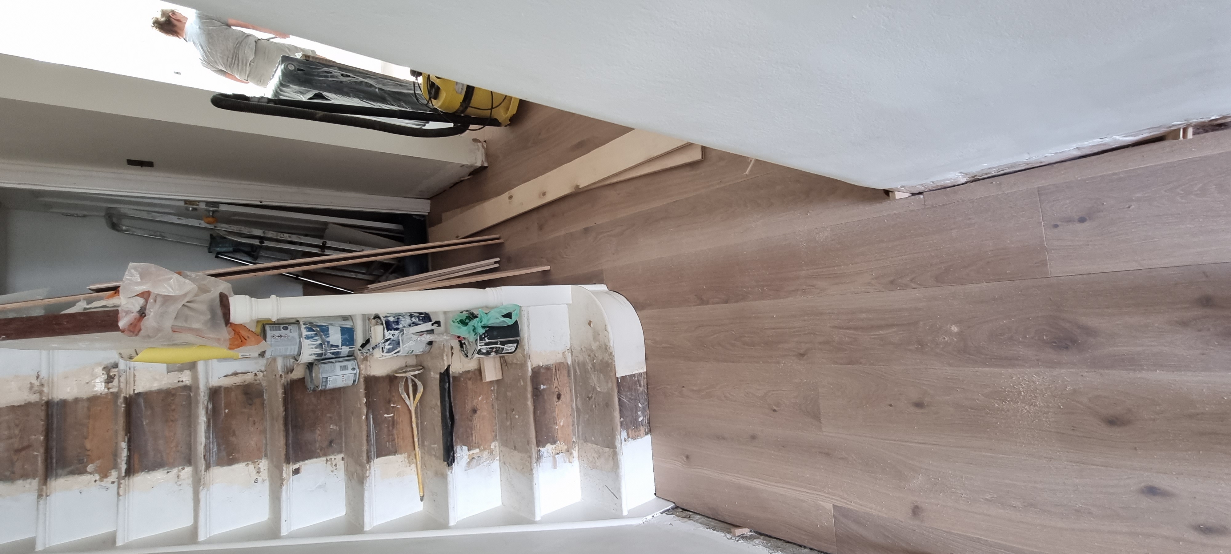 Engineered Wood floor after fitting work in SW12