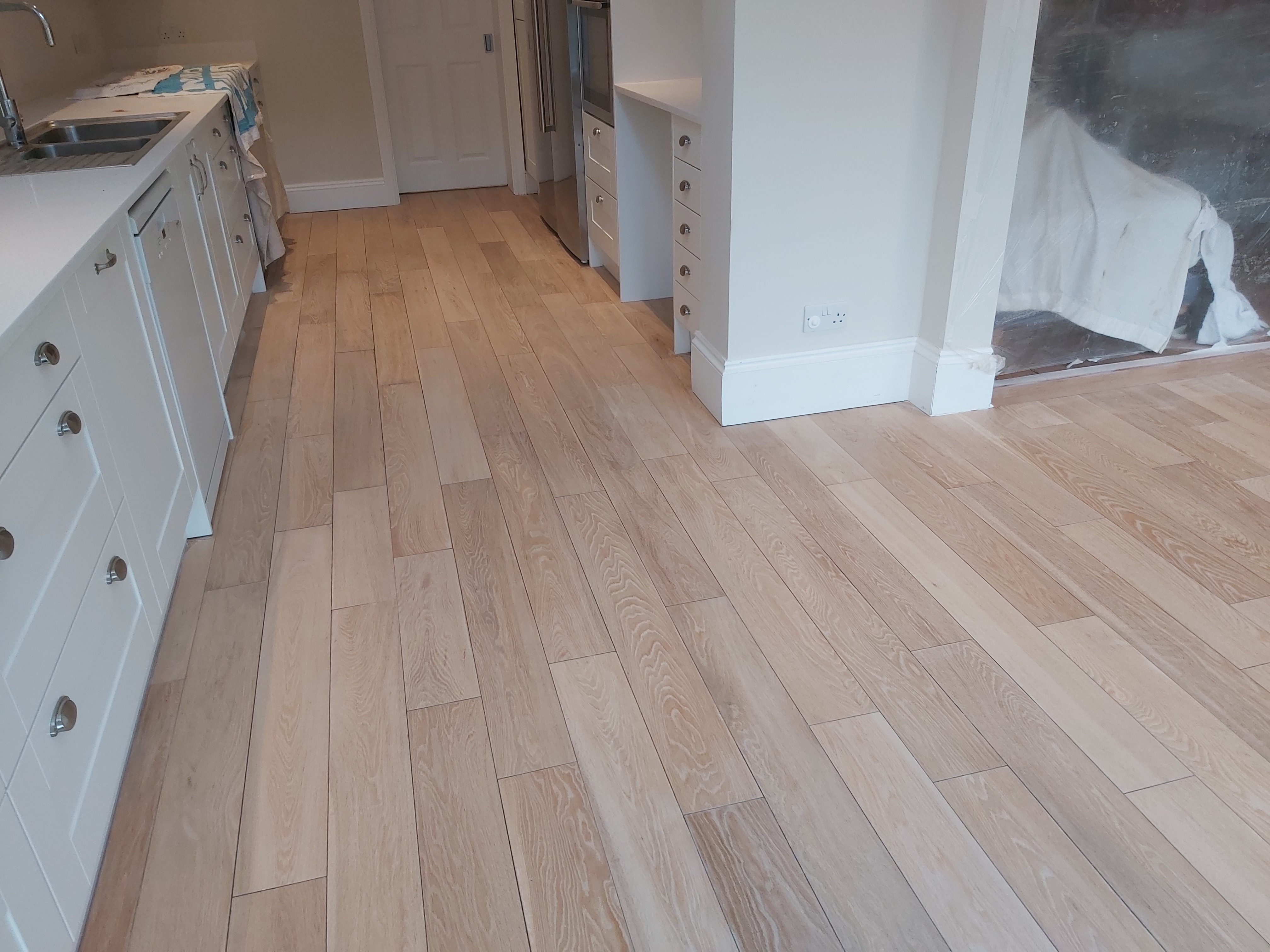 Engineered Wood floor after sanding work in SW13