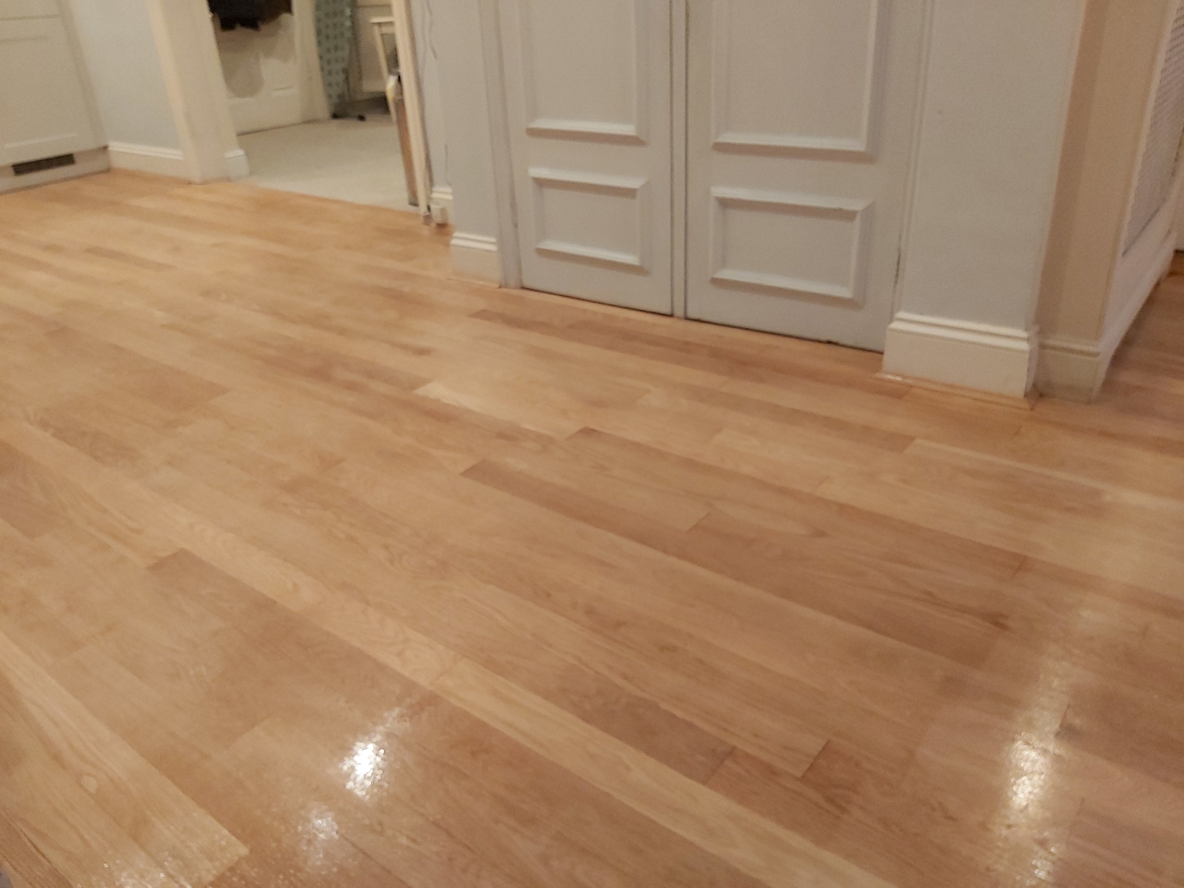 Hardwood floor after sanding work in SW15