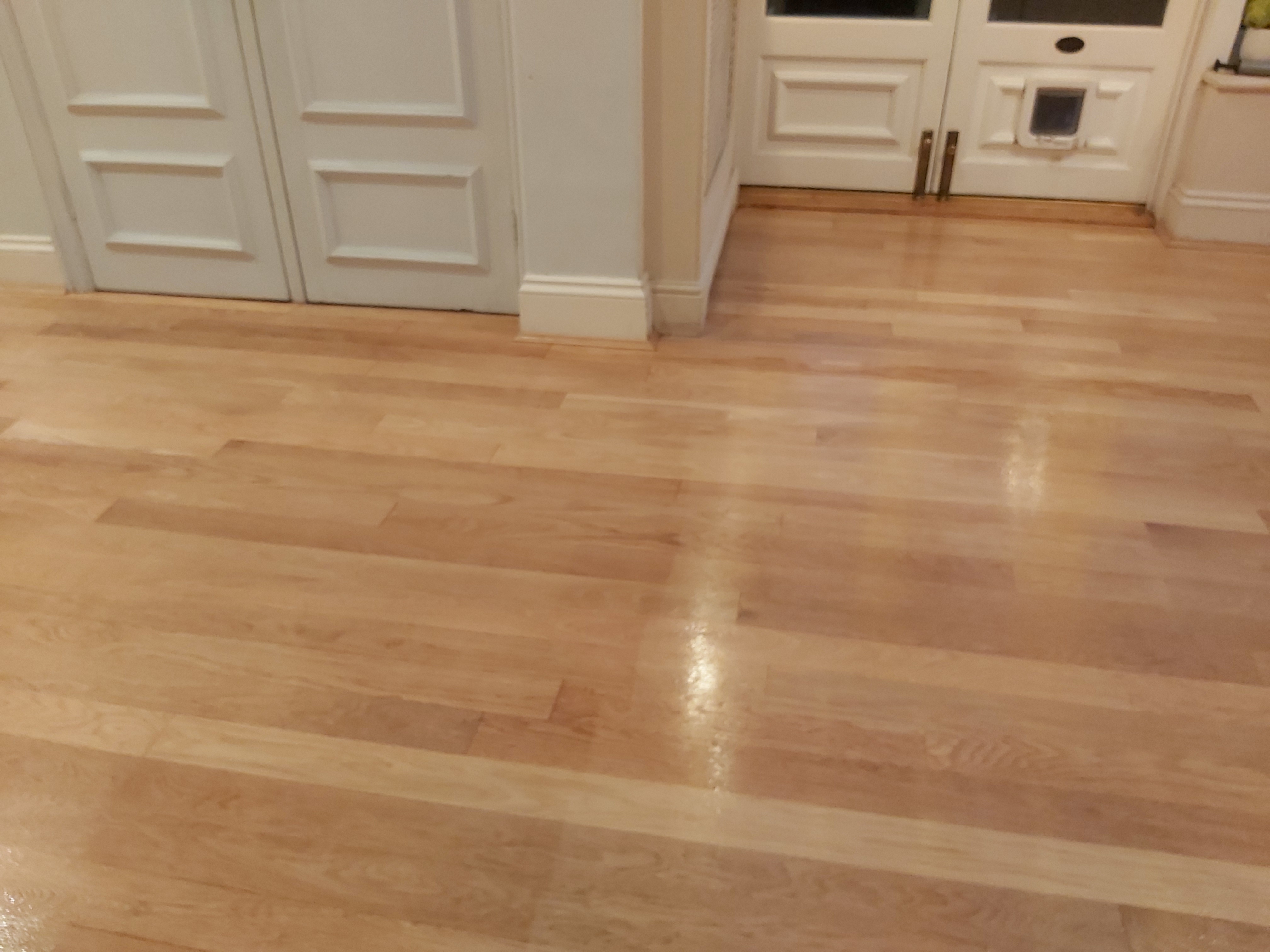 Hardwood floor after sanding work in SW15