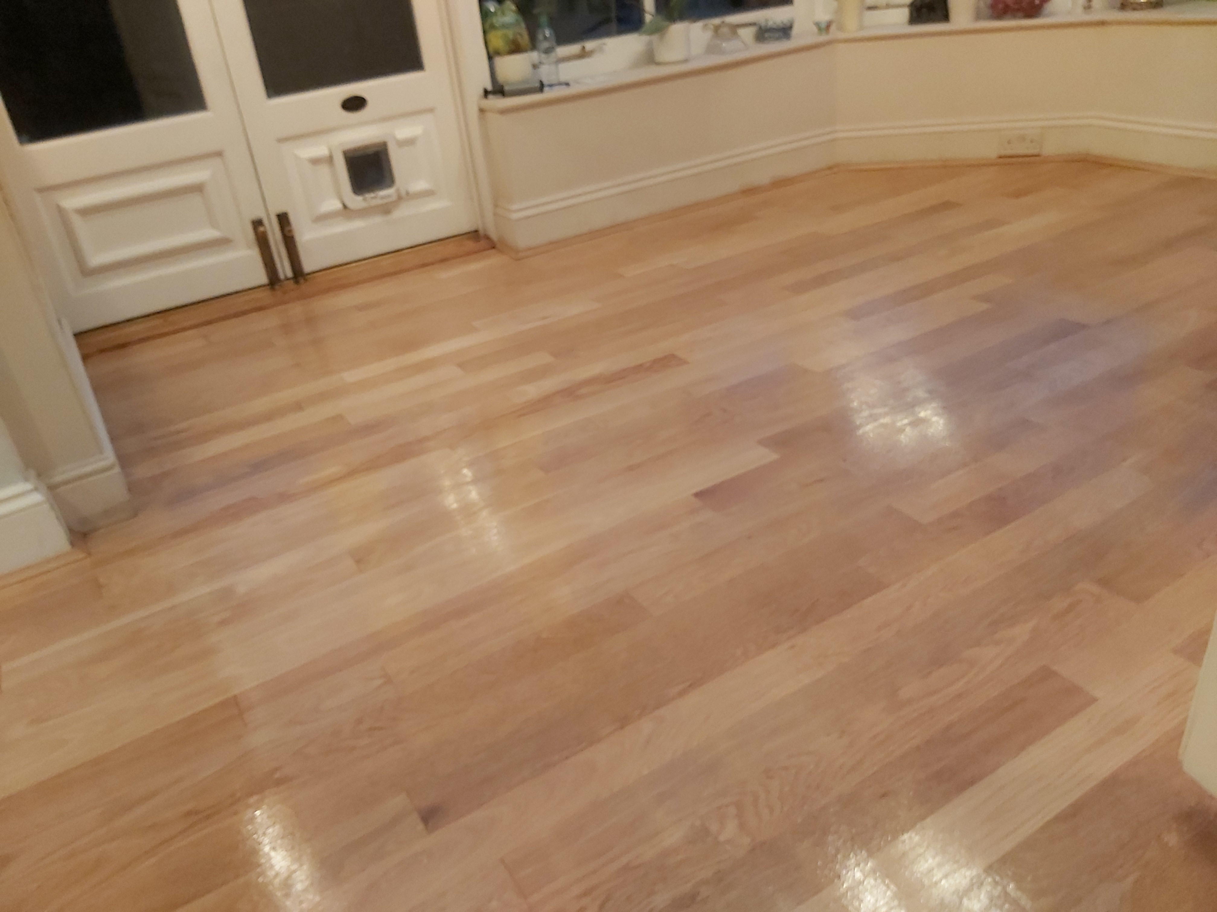 Hardwood floor after sanding work in SW15