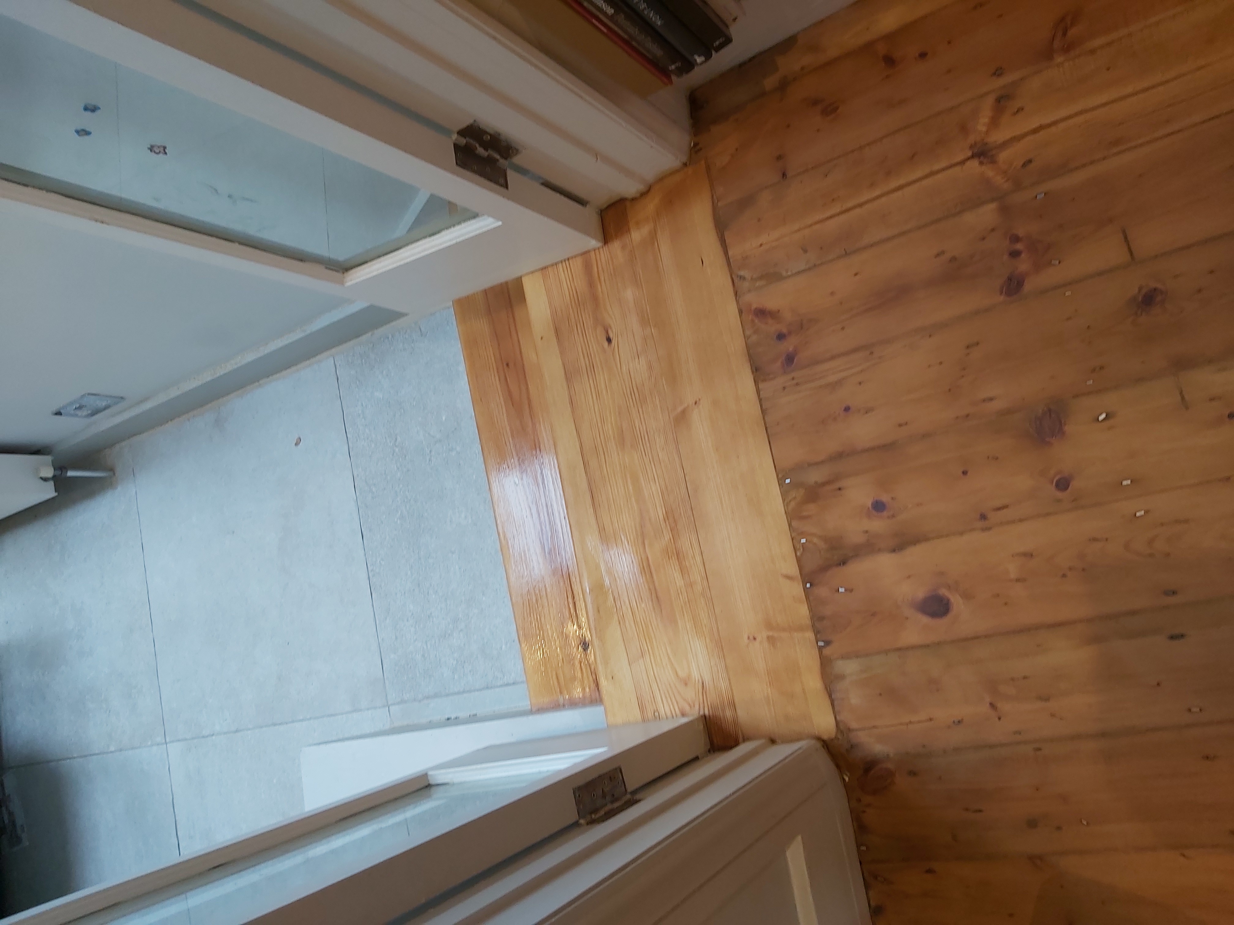 Floorboards floor after sanding work in SW15