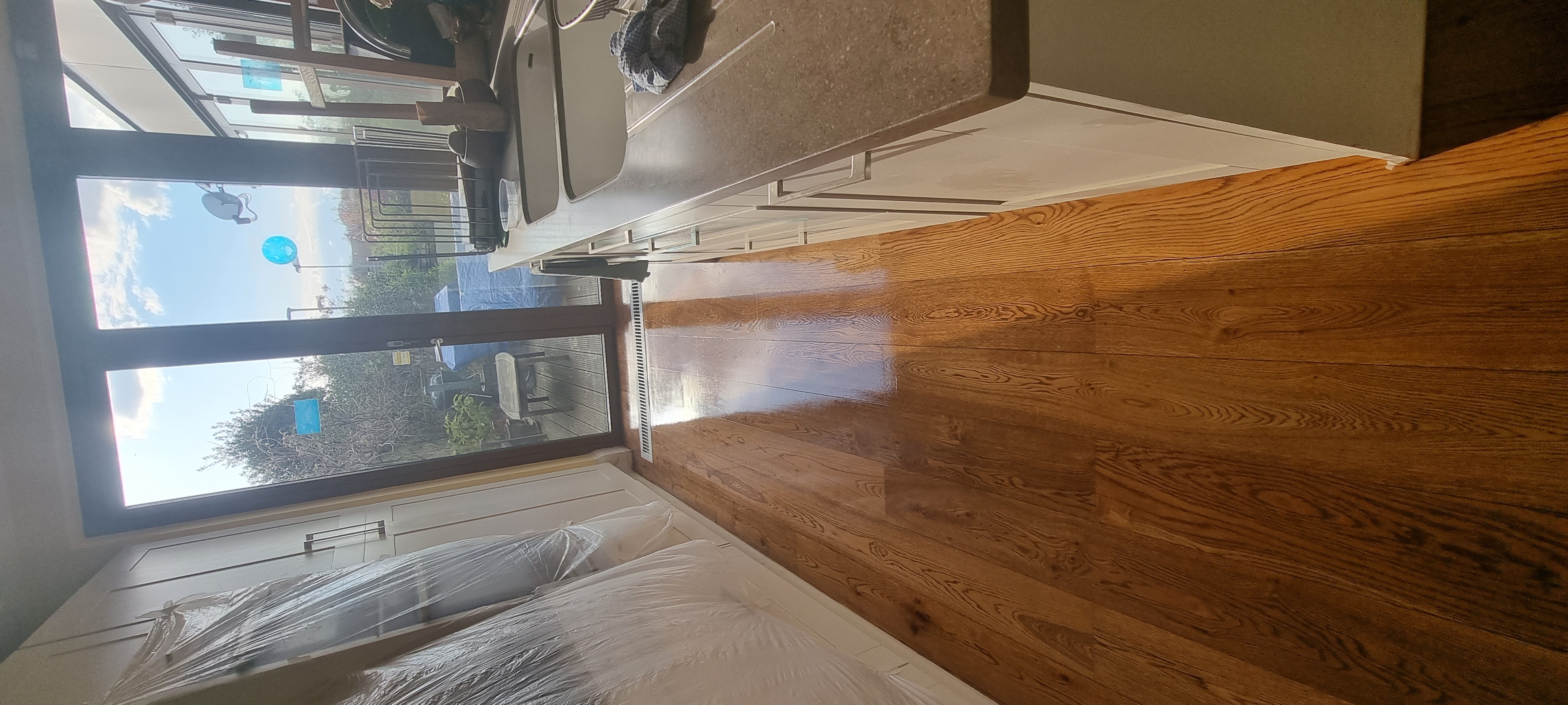 Engineered Wood floor after sanding work in SW16