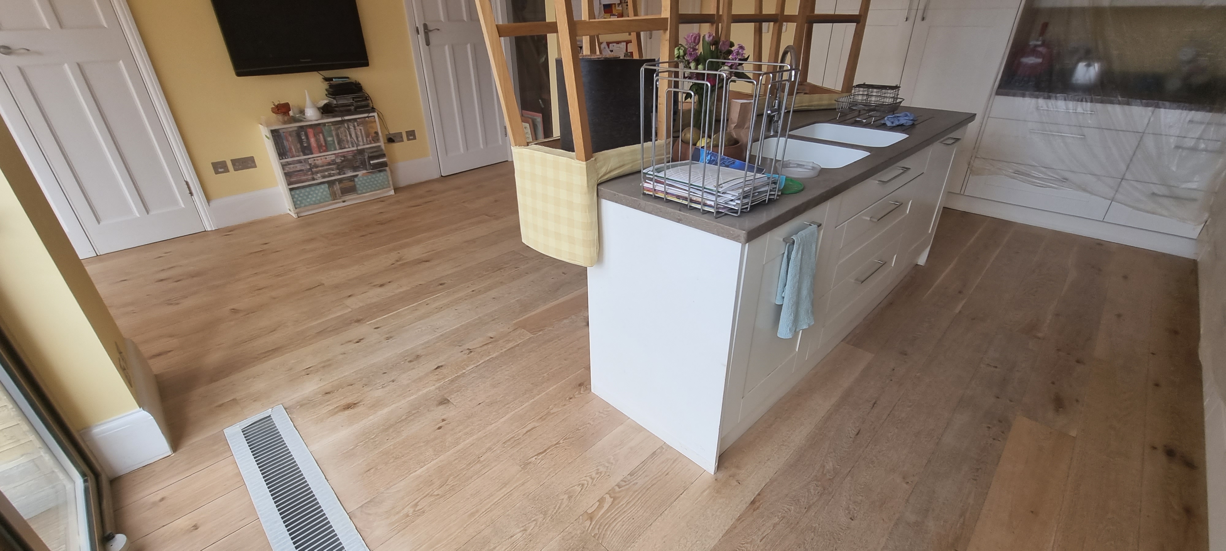 Engineered Wood floor after sanding work in SW16