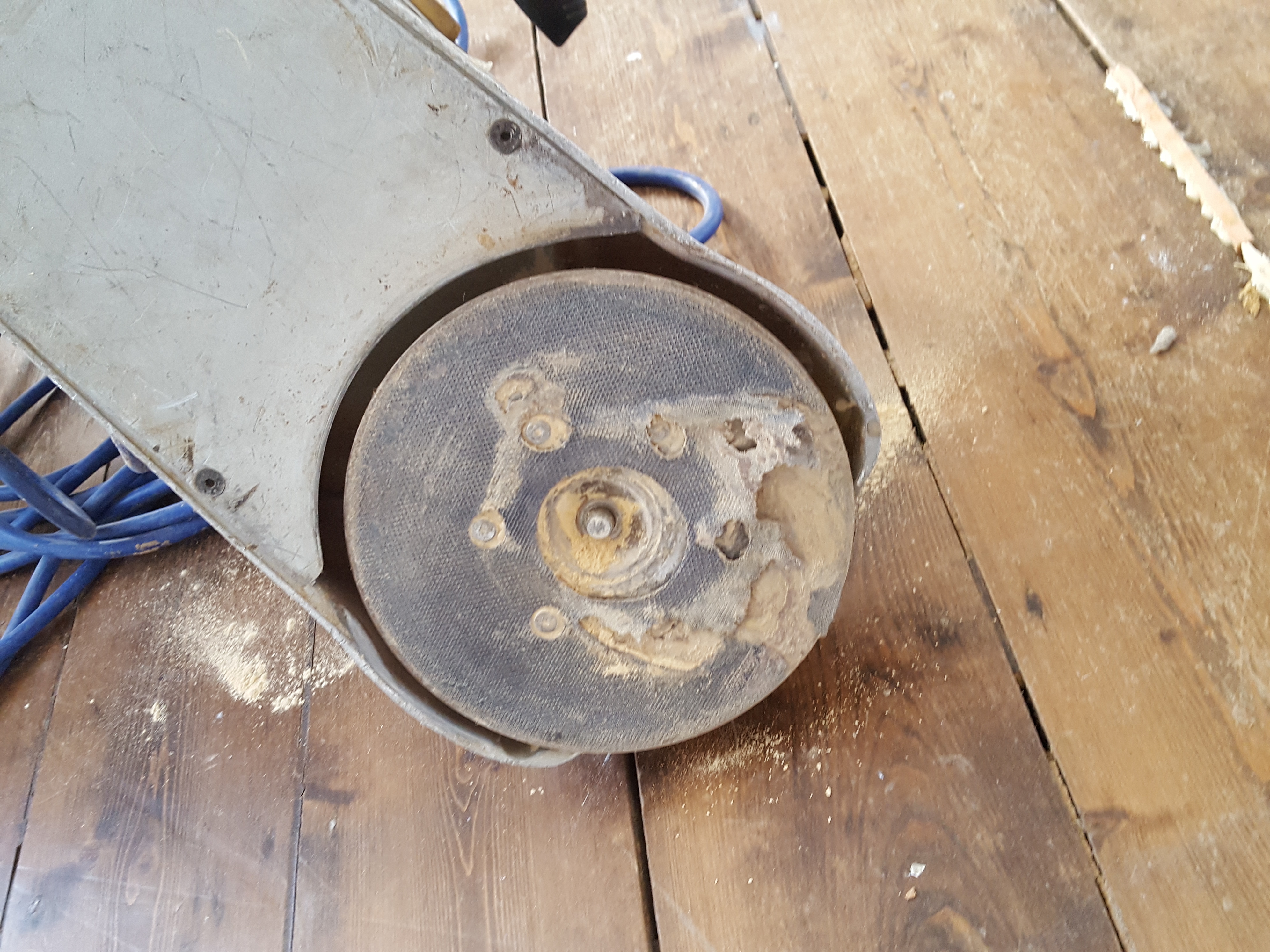 Floorboards floor after sanding work in SW16