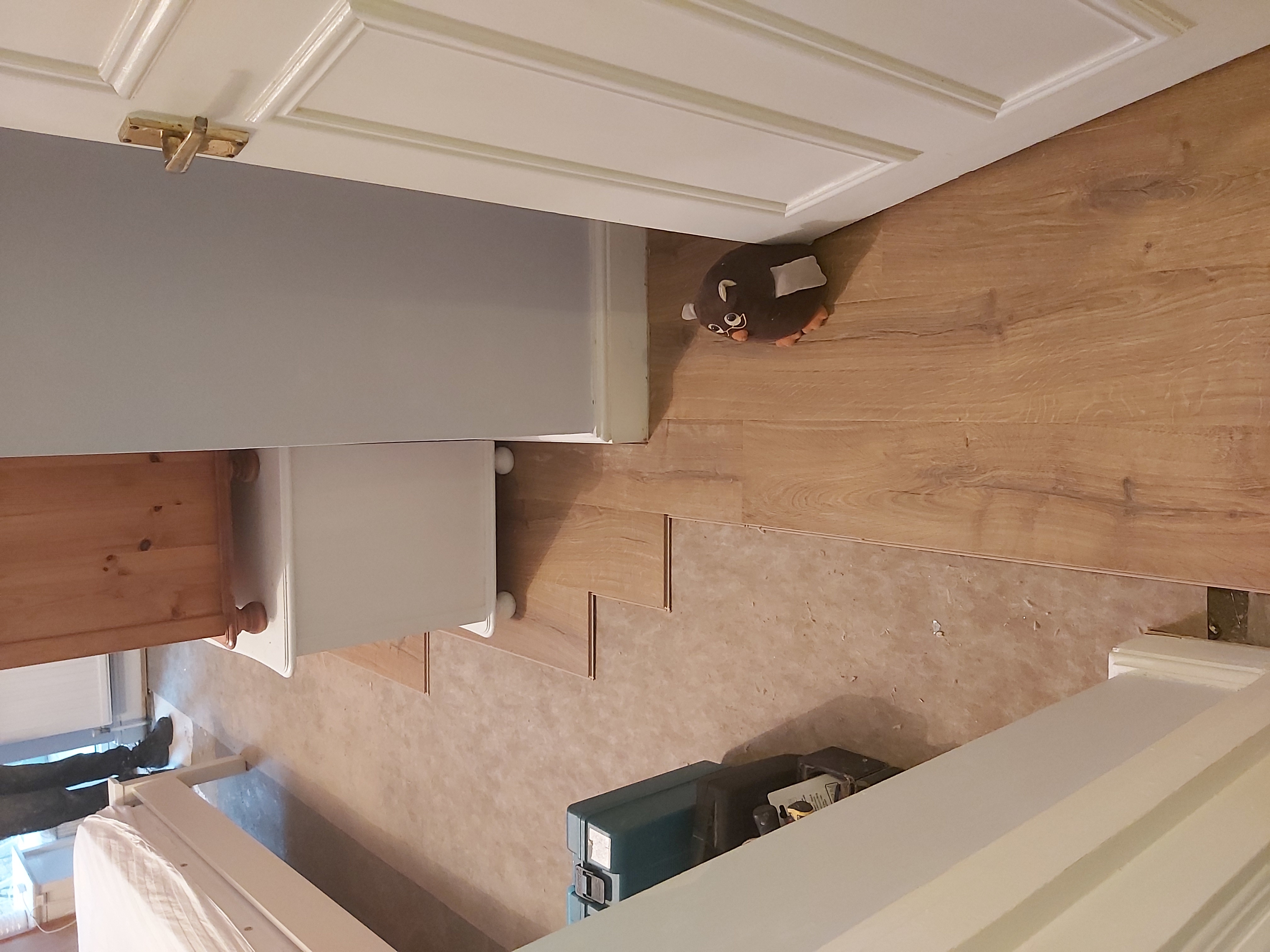 Laminate floor after fitting work in SW16