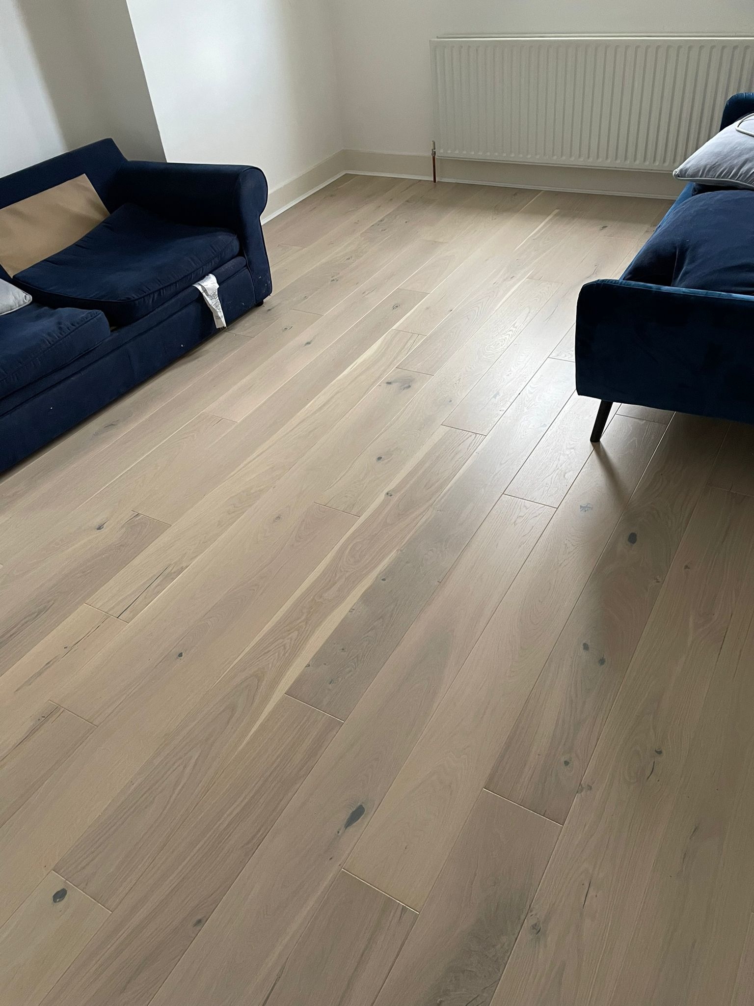 Engineered Wood floor after fitting work in SW18