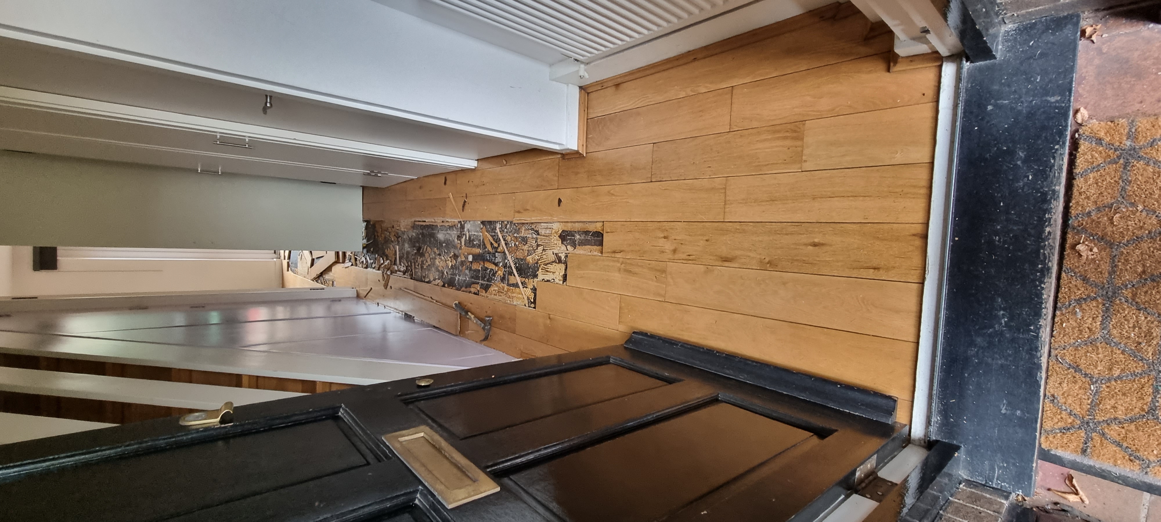 Hardwood floor after fitting work in SW18