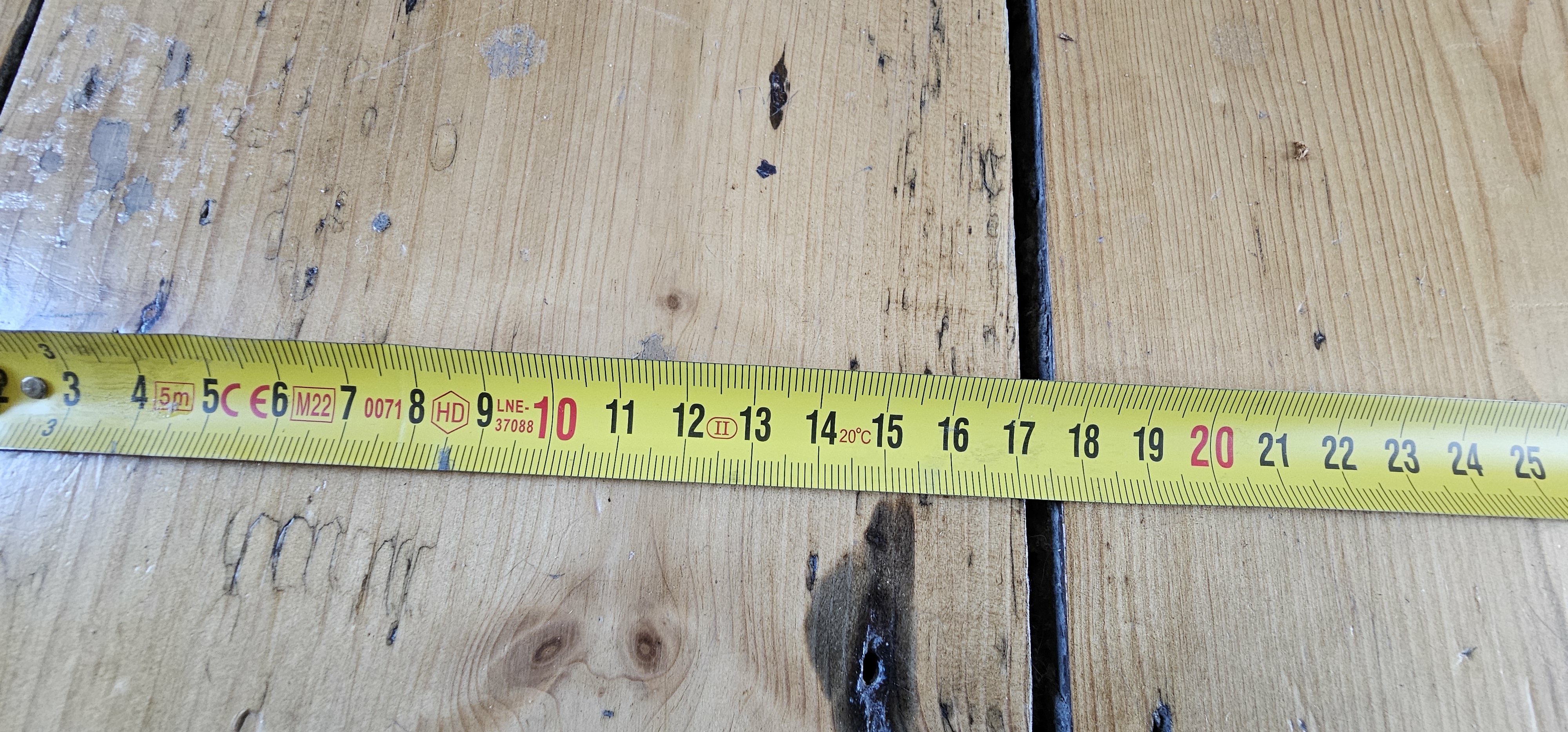 Floorboards floor after sanding work in SW18