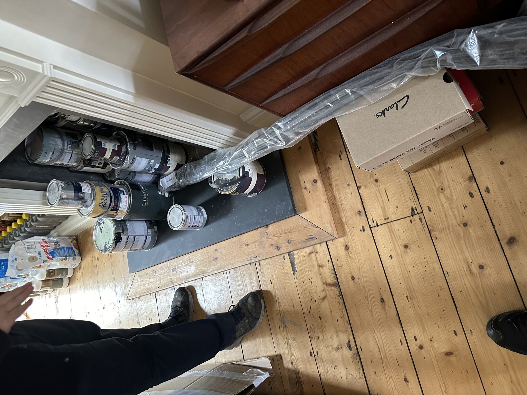 Floor condition before work at SW18