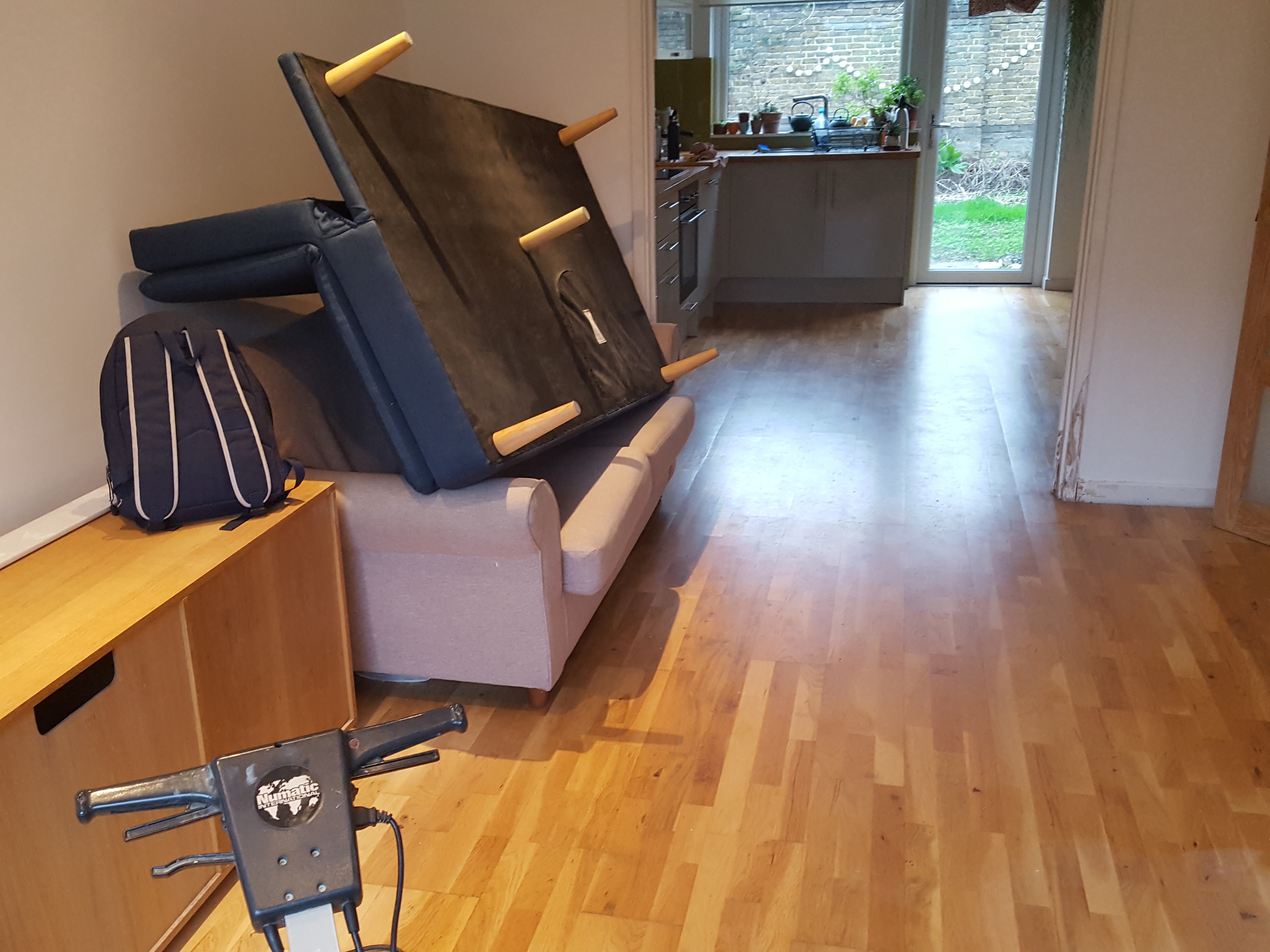 Engineered Wood floor after sanding work in SW18