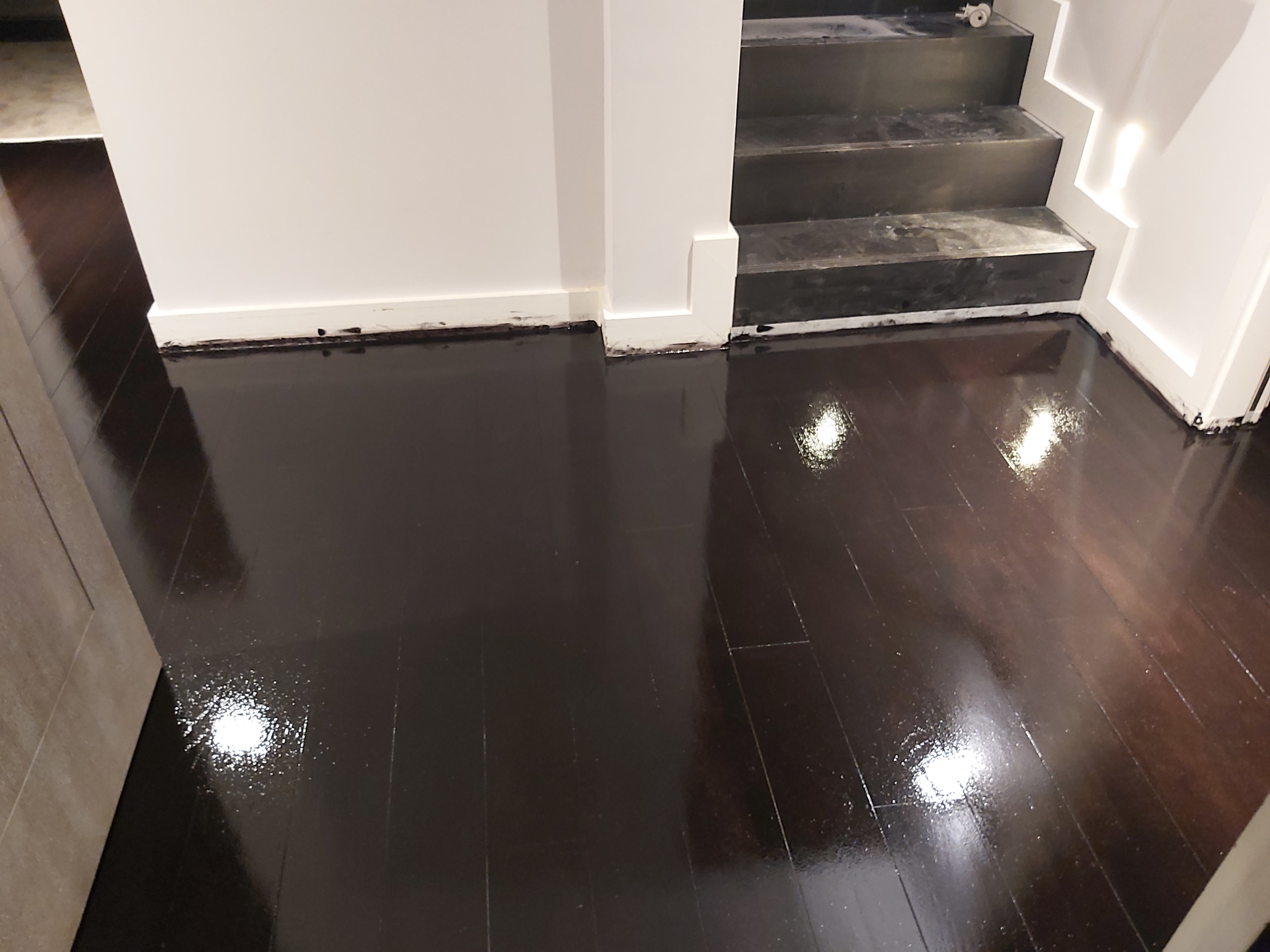Hardwood floor after sanding work in SW18