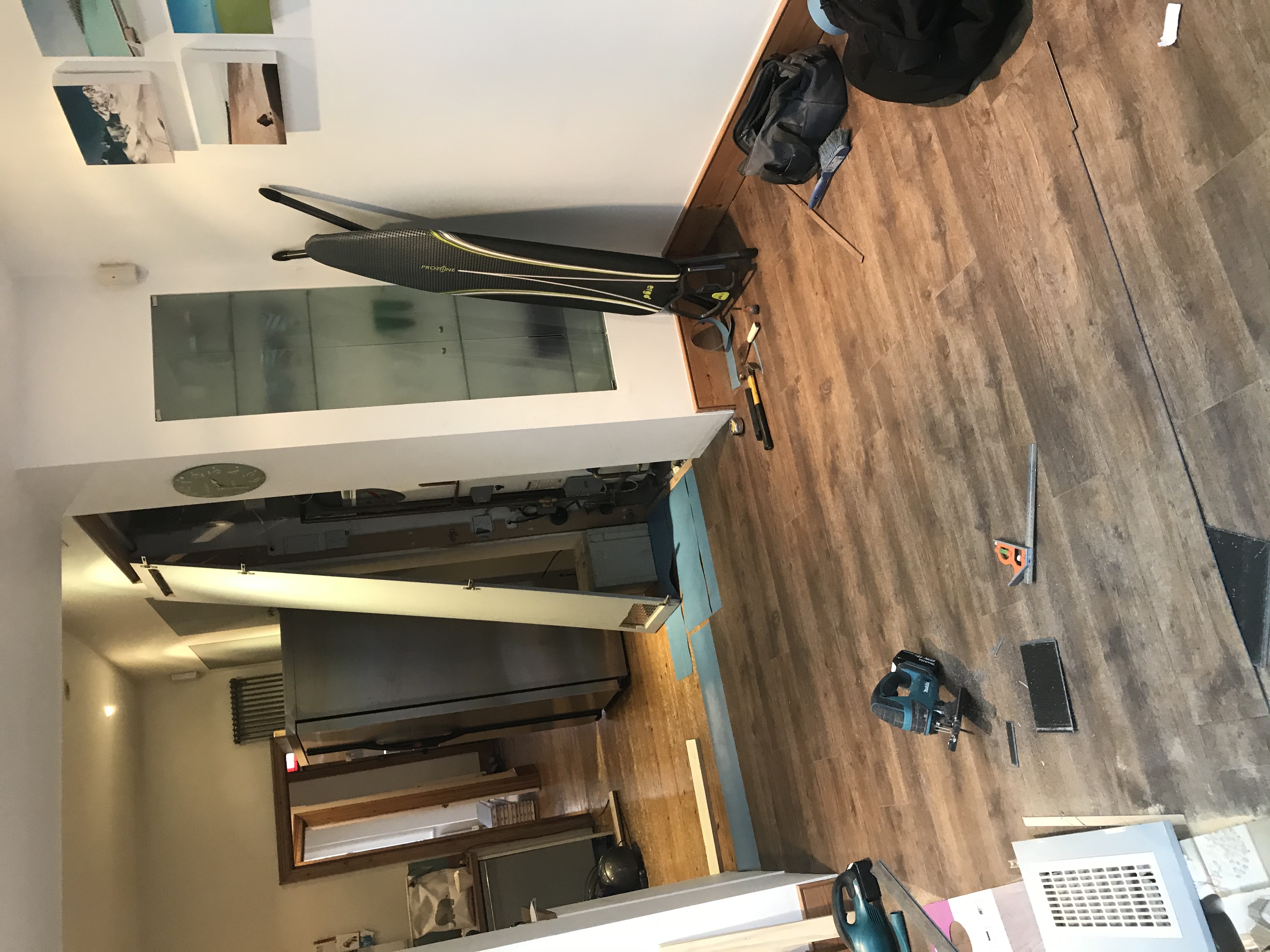 Vinyl floor after fitting work in SW18