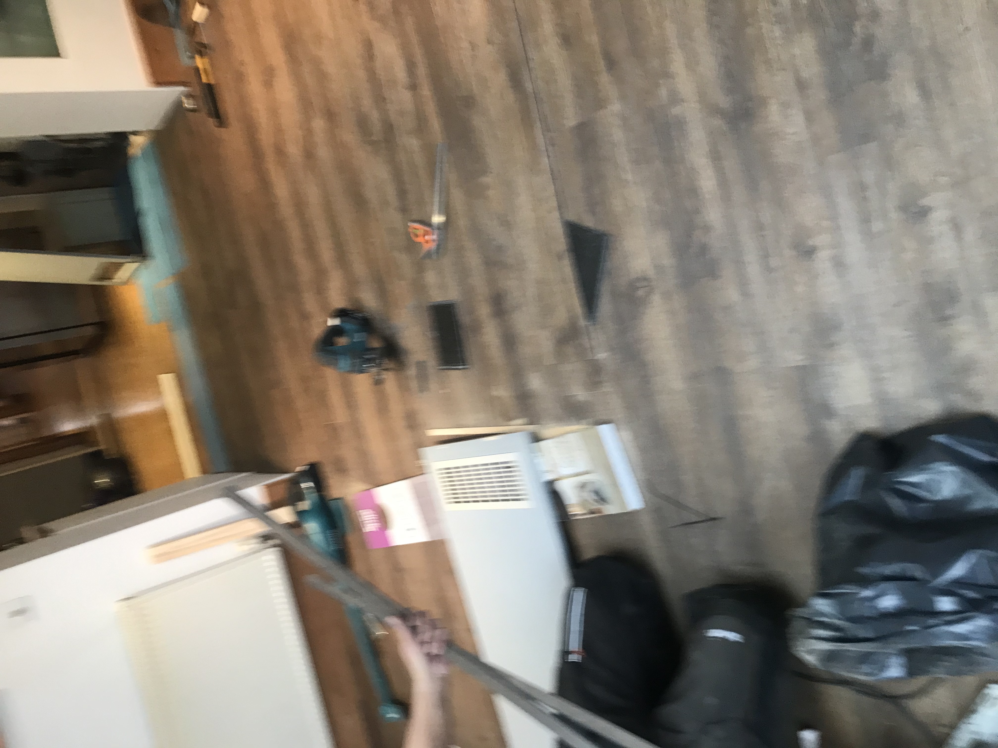 Vinyl floor after fitting work in SW18