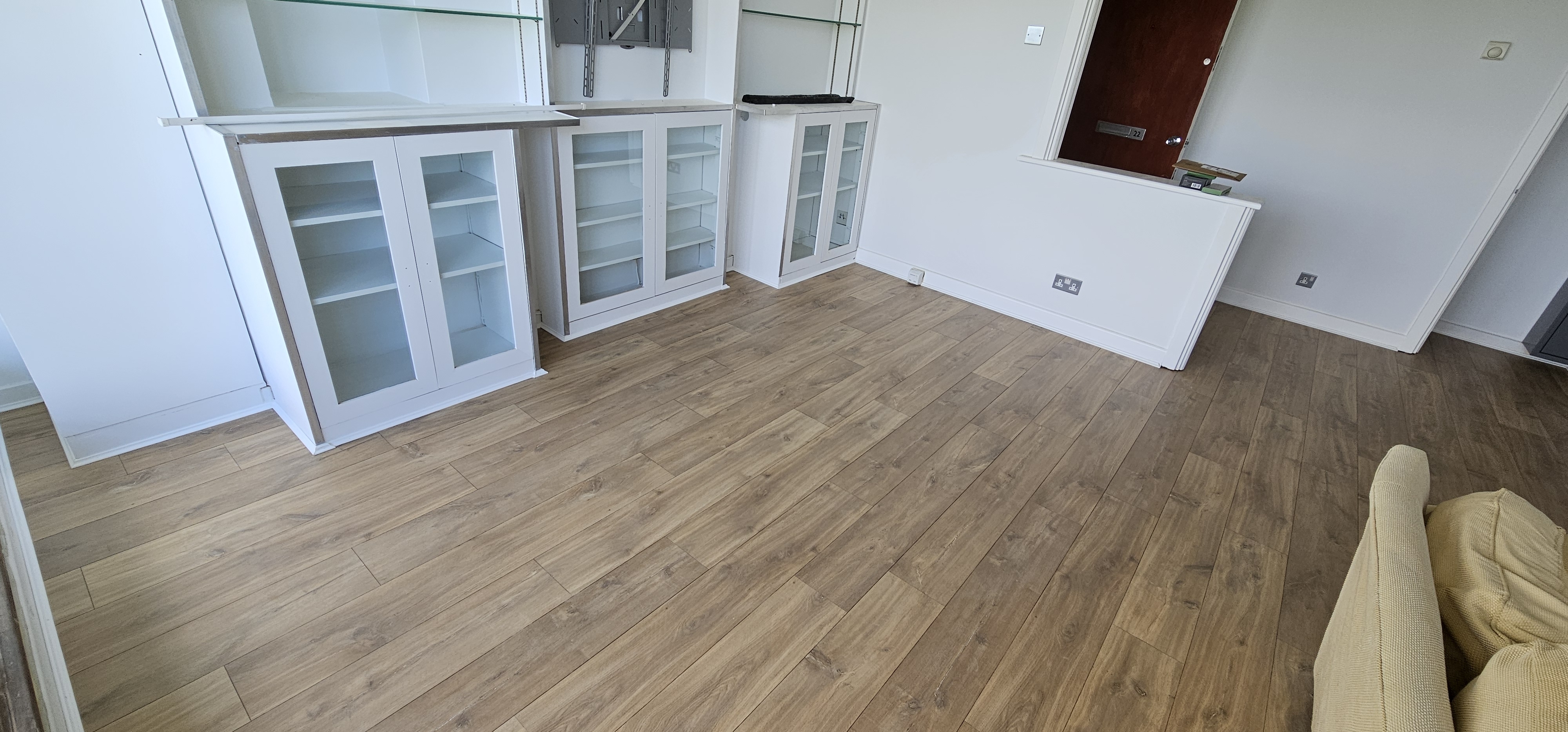 Laminate floor after fitting work in SW19