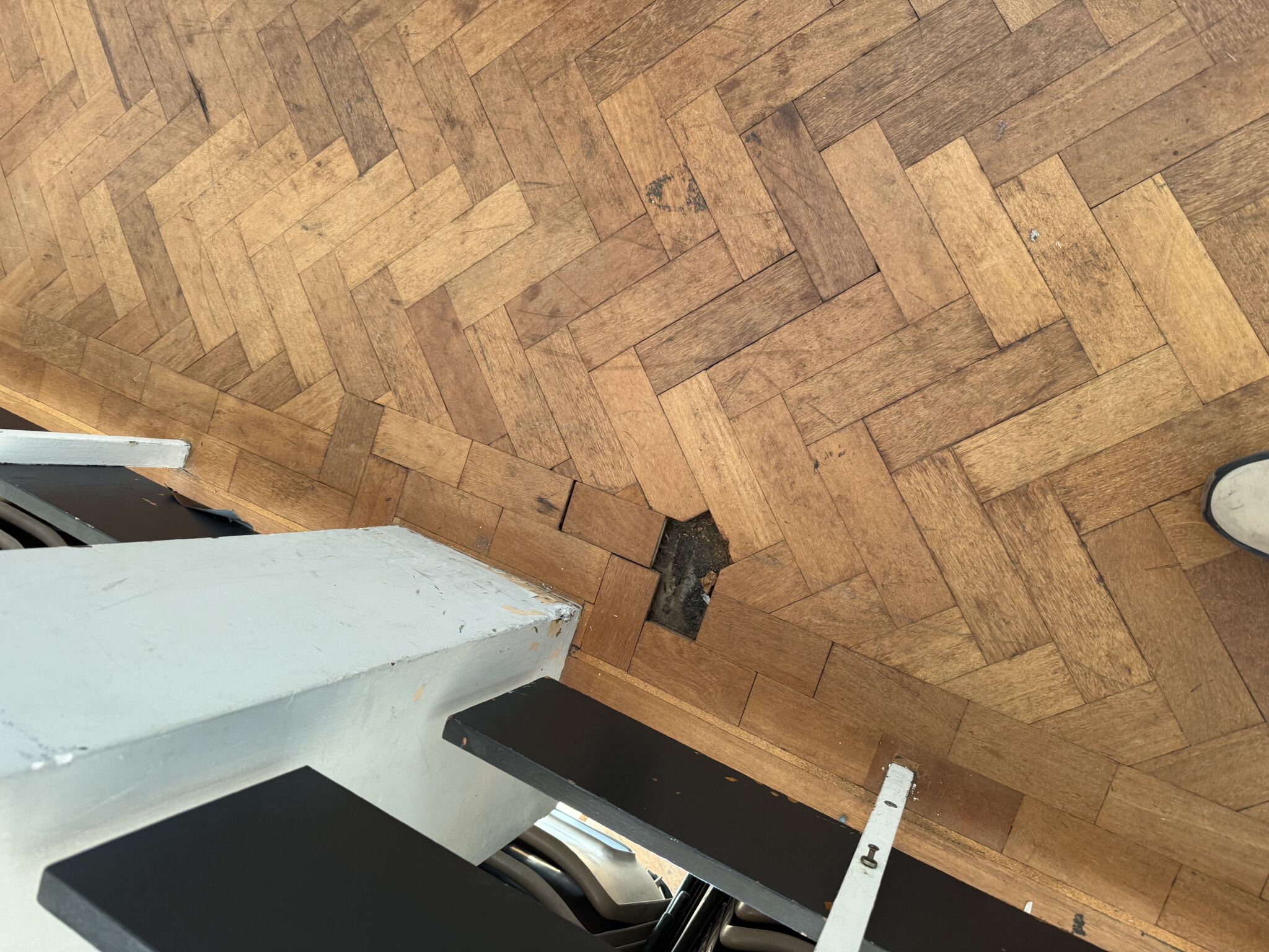 Floor condition before work, London