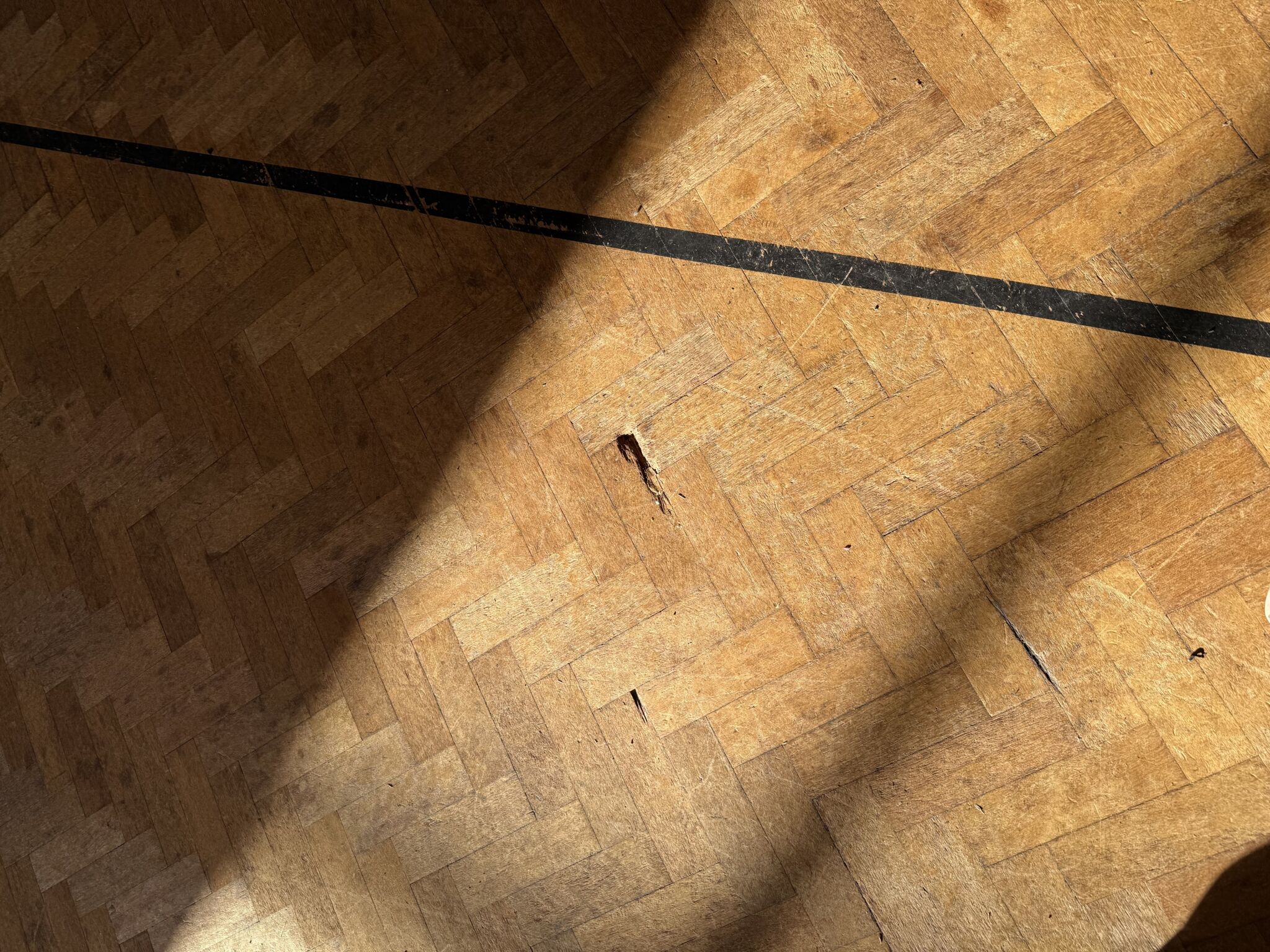 Floor condition before work, London