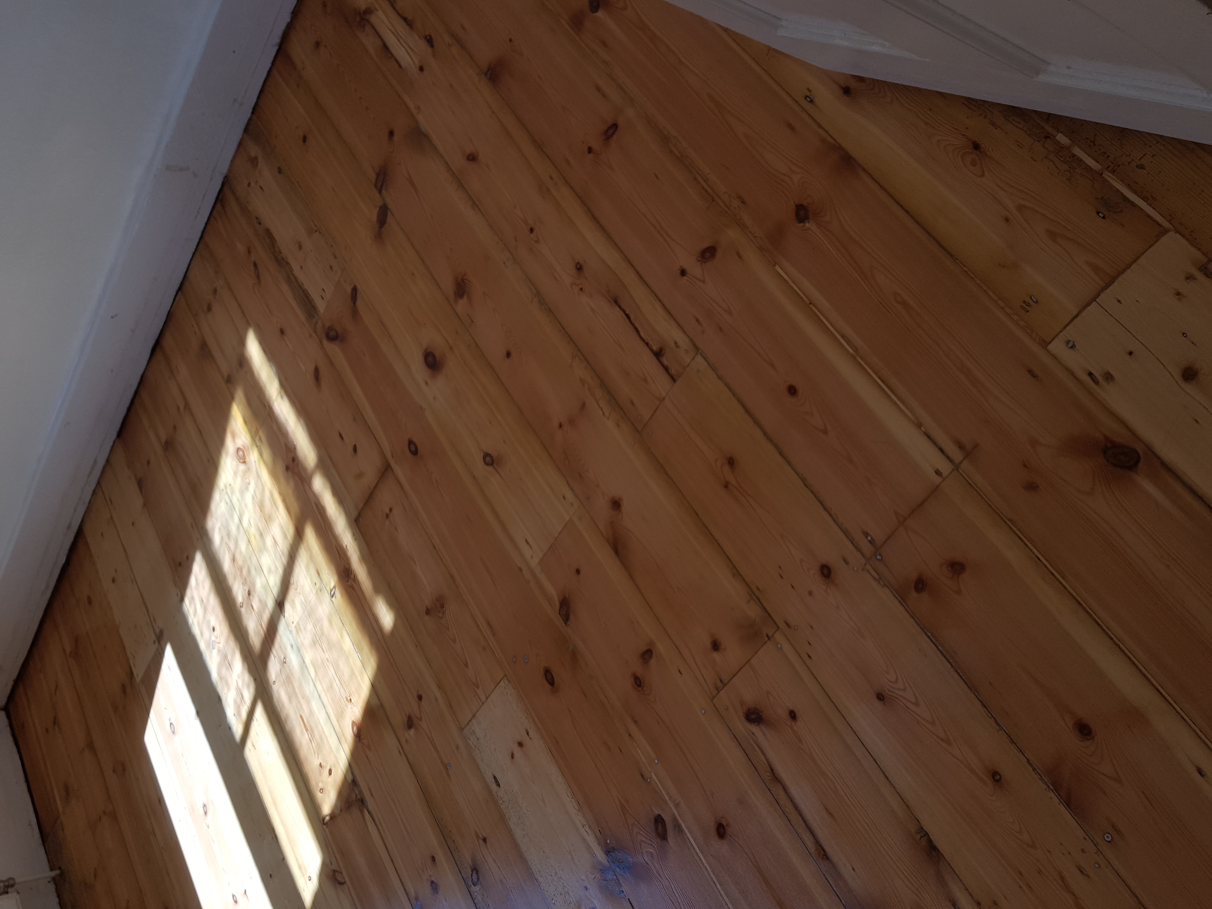 Parquet floor after sanding work in SW19