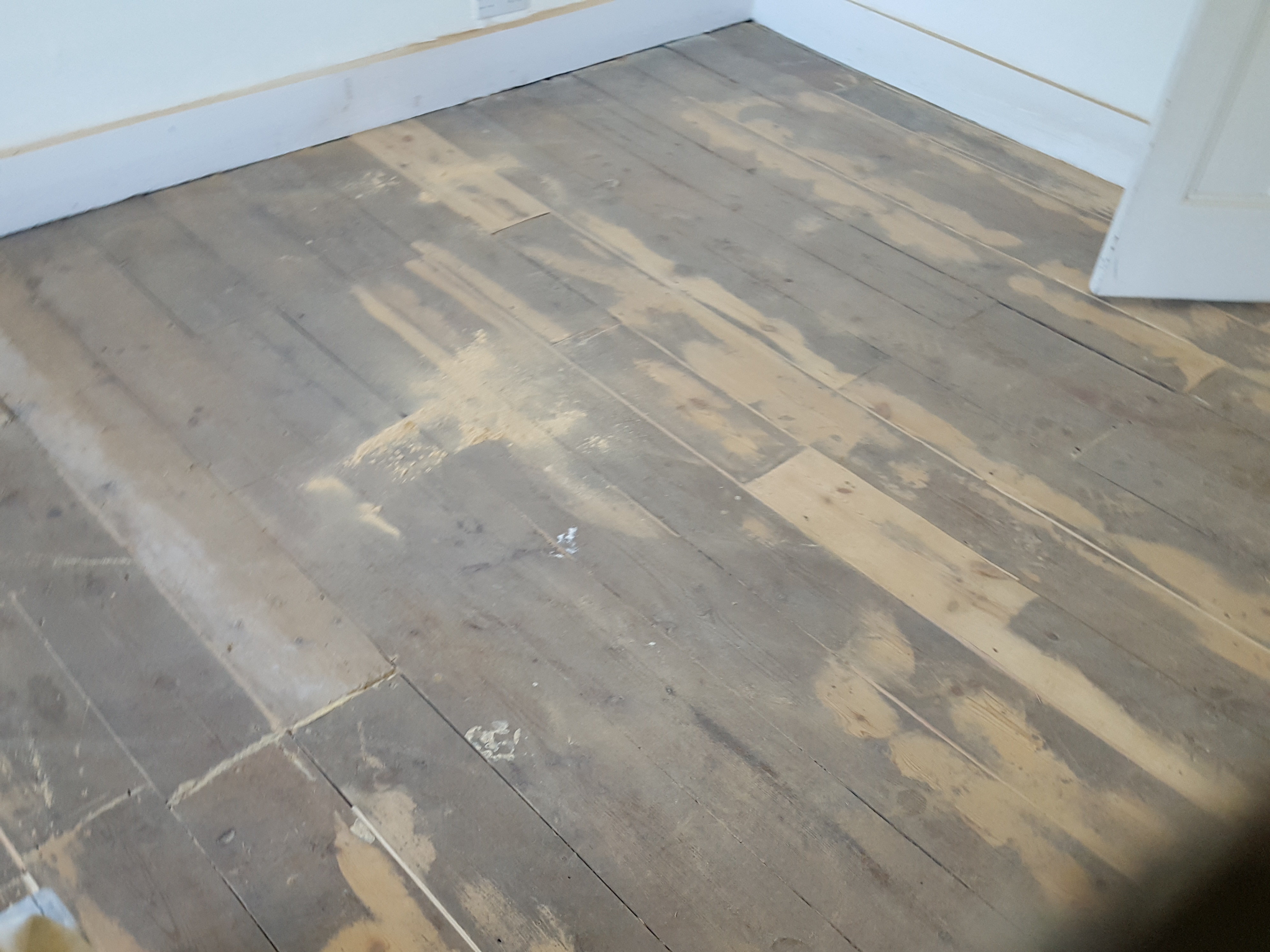 Parquet floor after sanding work in SW19