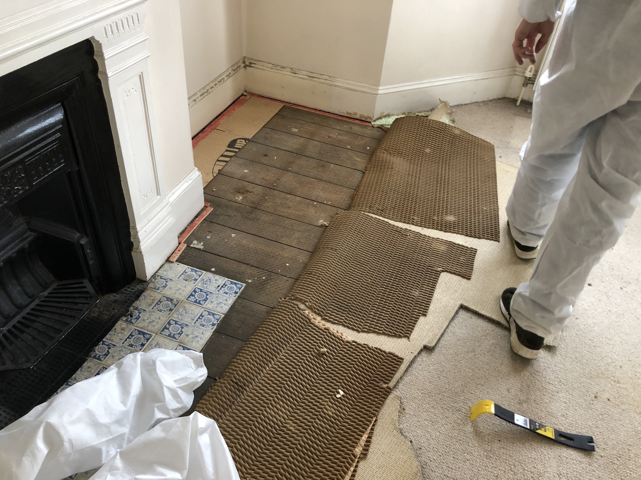 Floor condition before work at SW19