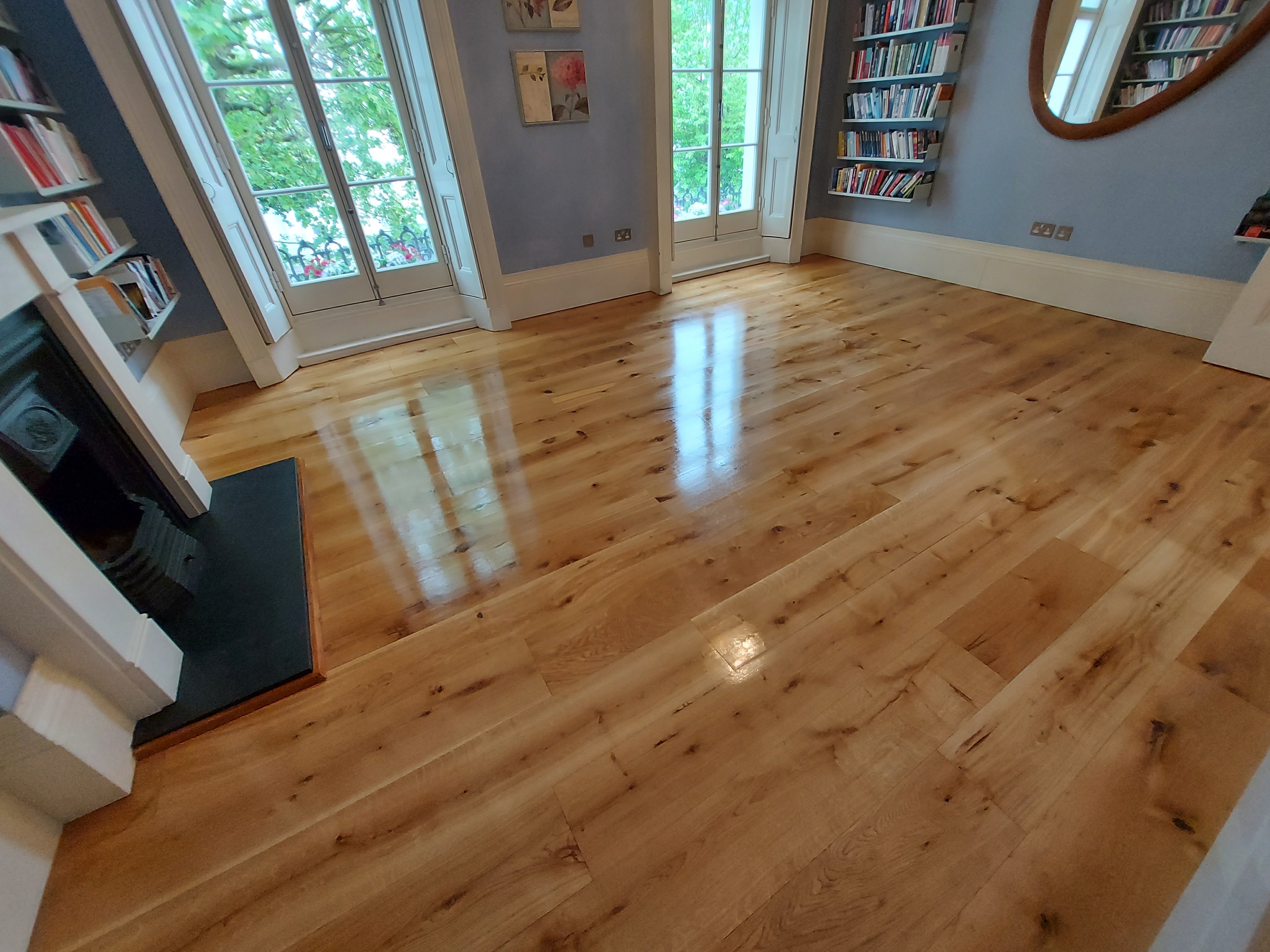 Engineered Wood floor after sanding work in SW1V