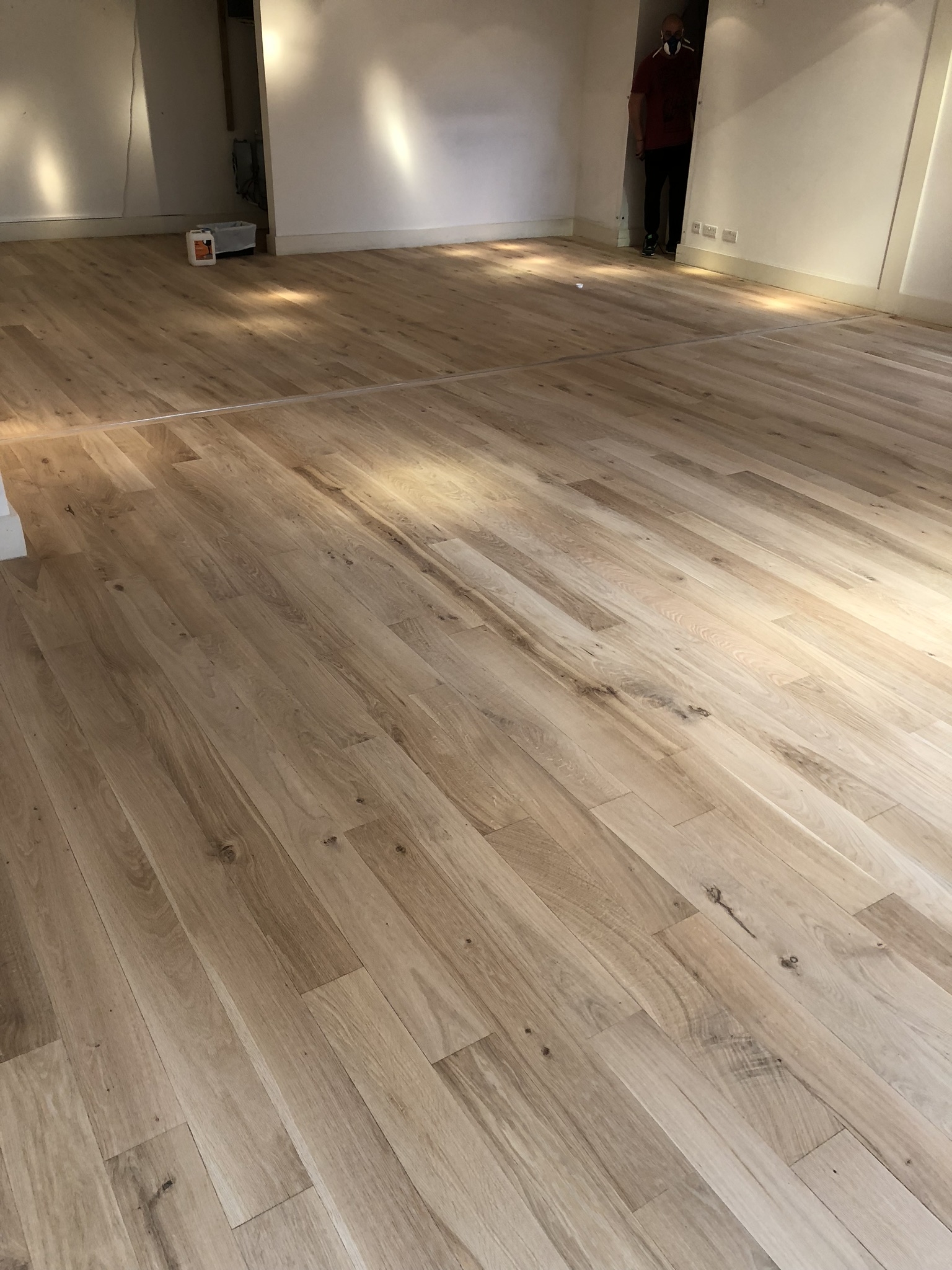 Engineered Wood floor after sanding work in SW1Y