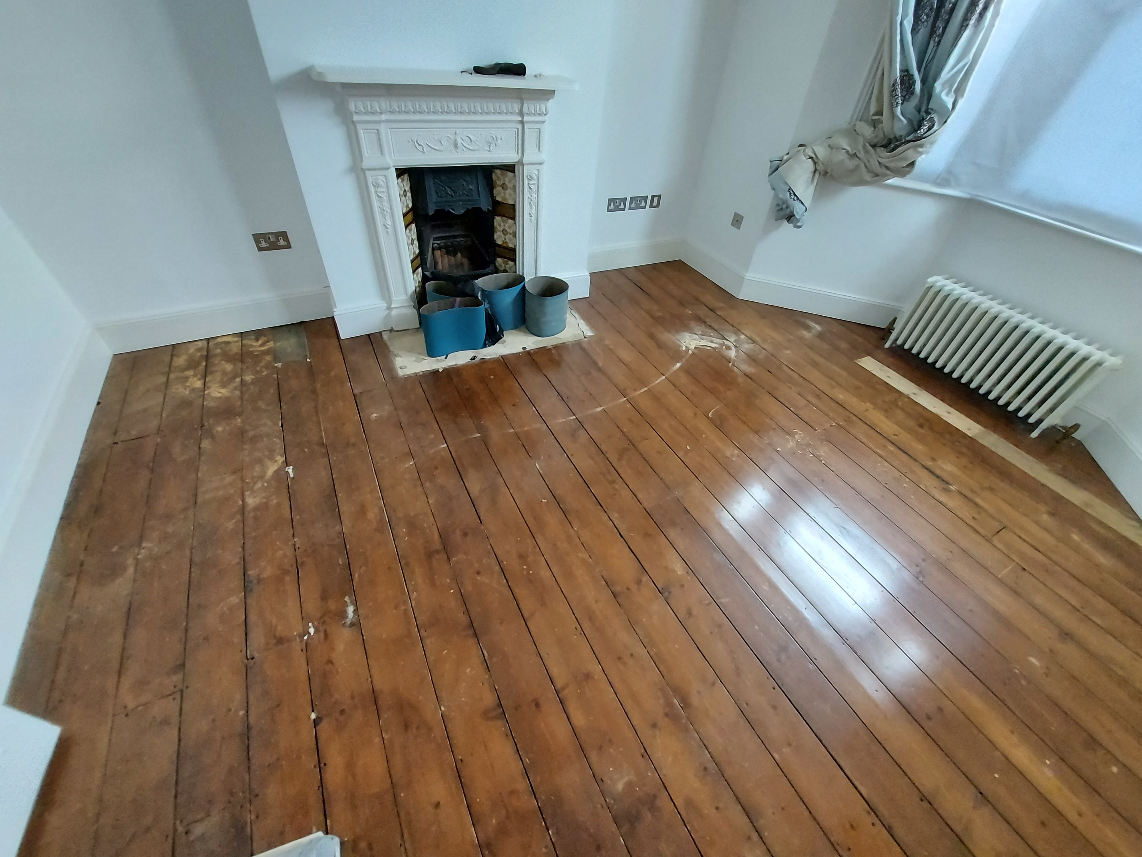 Hardwood floor after sanding work in SW20
