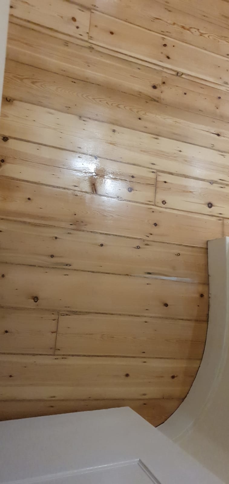 Floorboards floor after sanding work in SW2