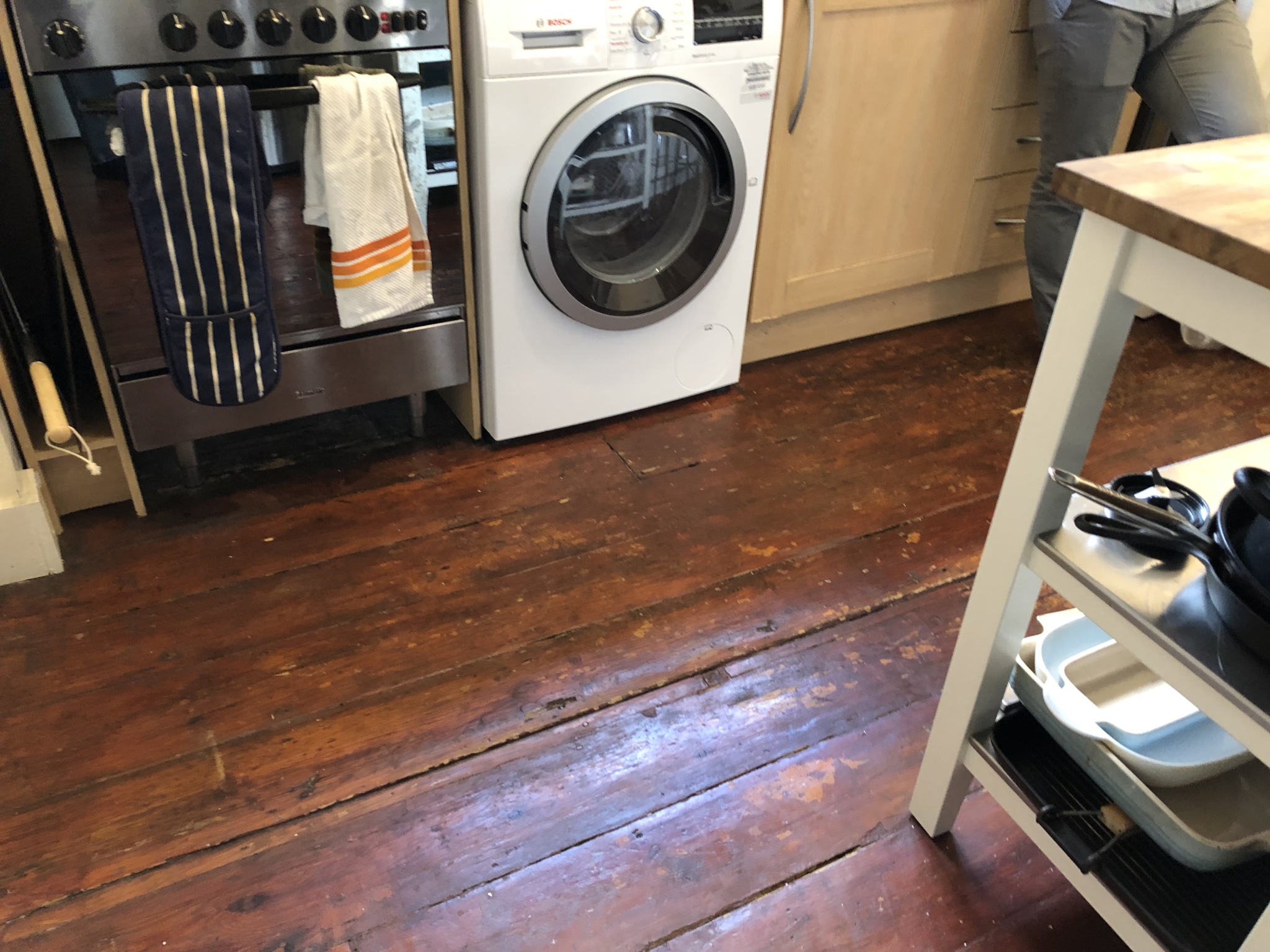 Floor condition before work at SW2