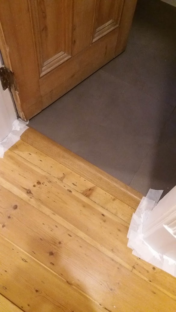 Laminate floor after sanding work in SW2