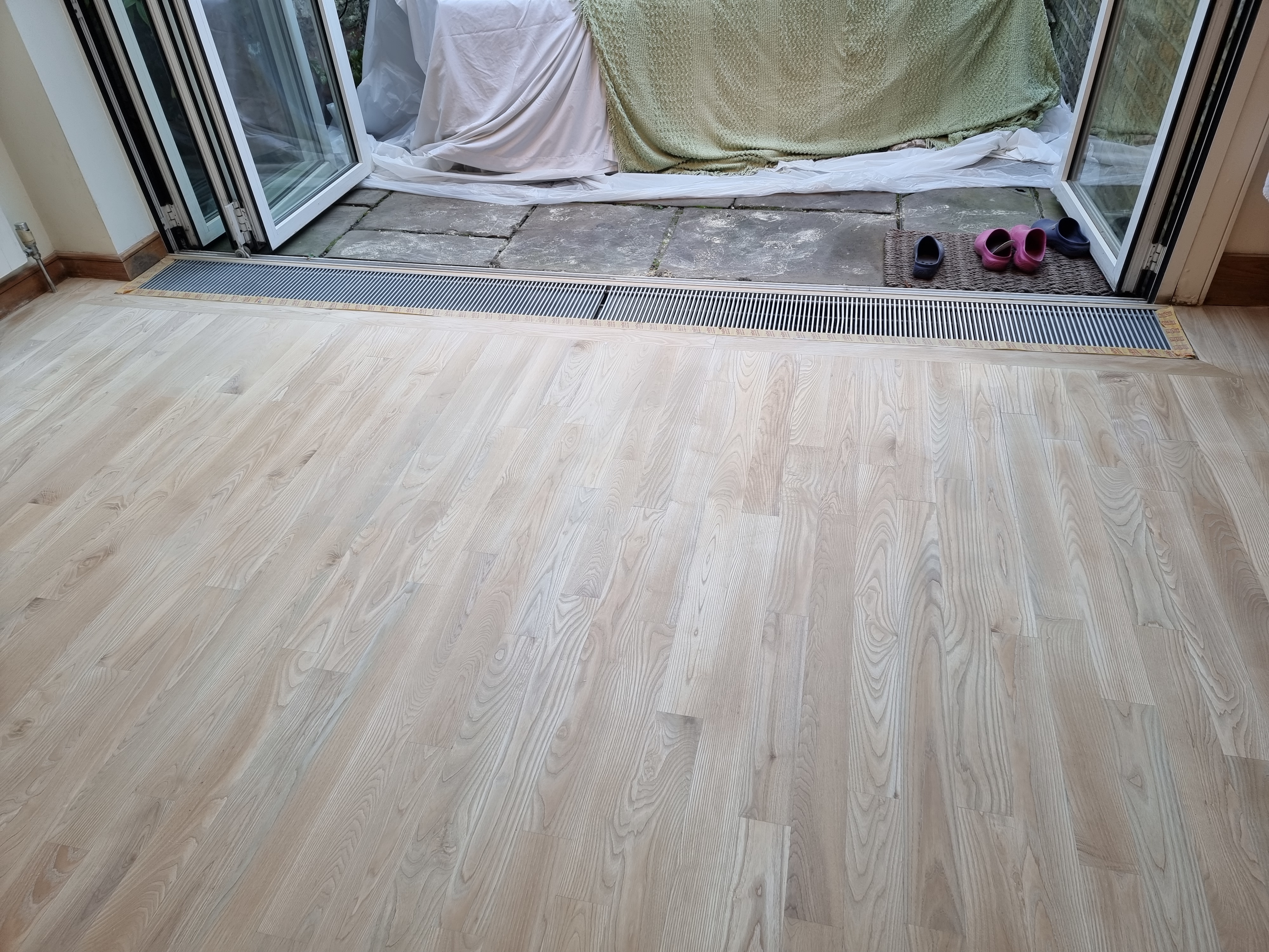 Hardwood floor after sanding work in SW3