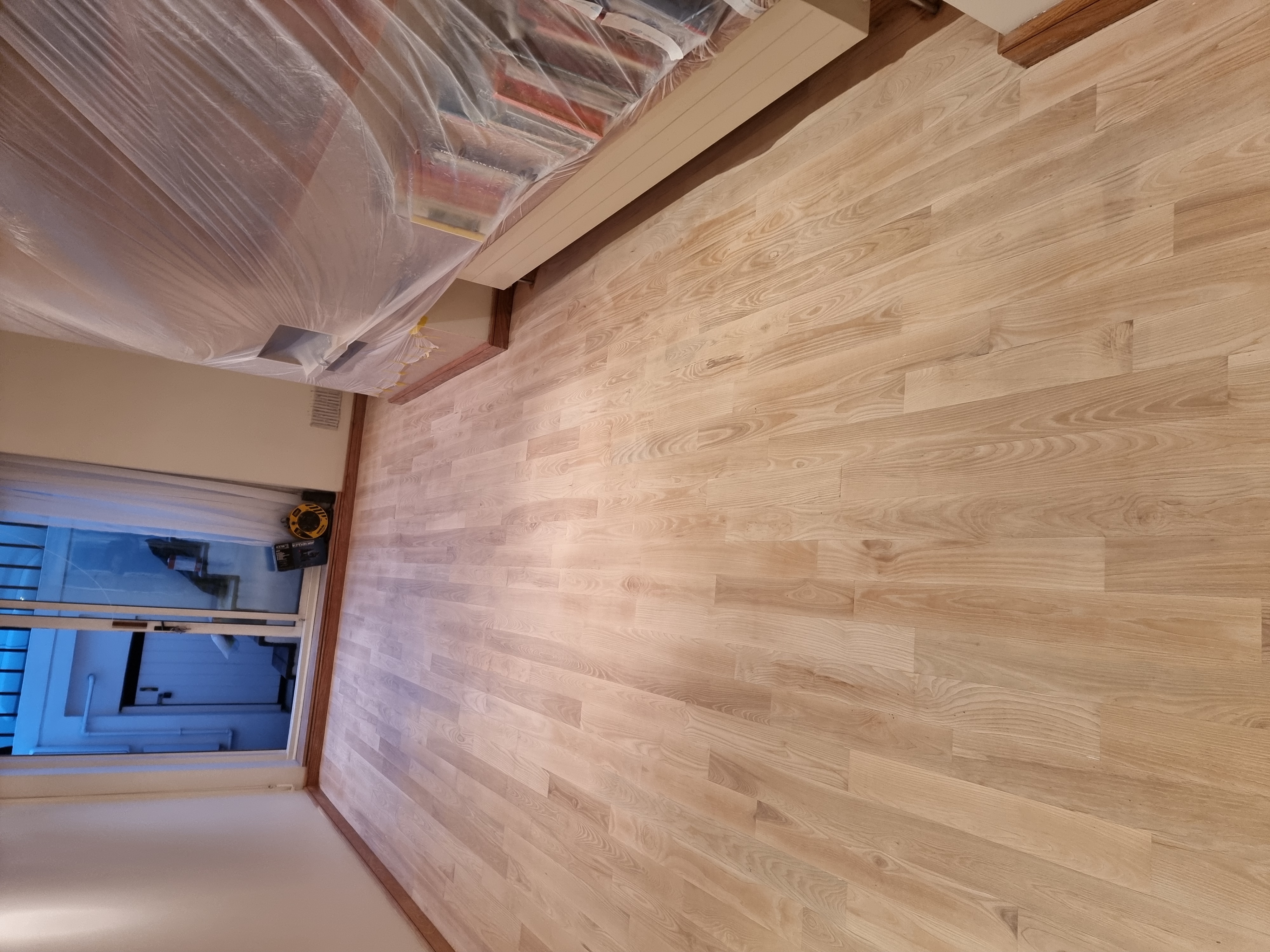 Hardwood floor after sanding work in SW3