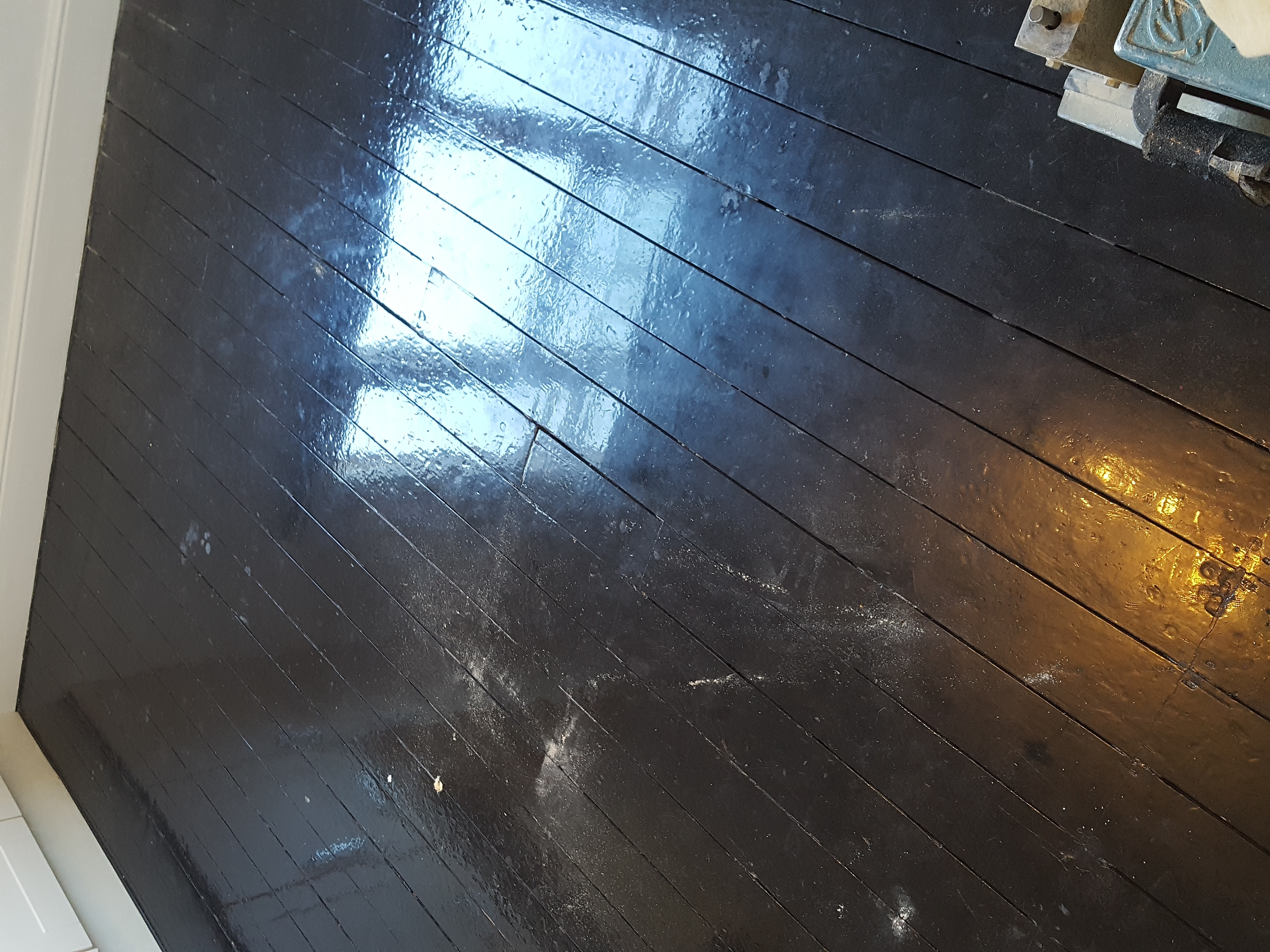 Floorboards floor after sanding work in SW4