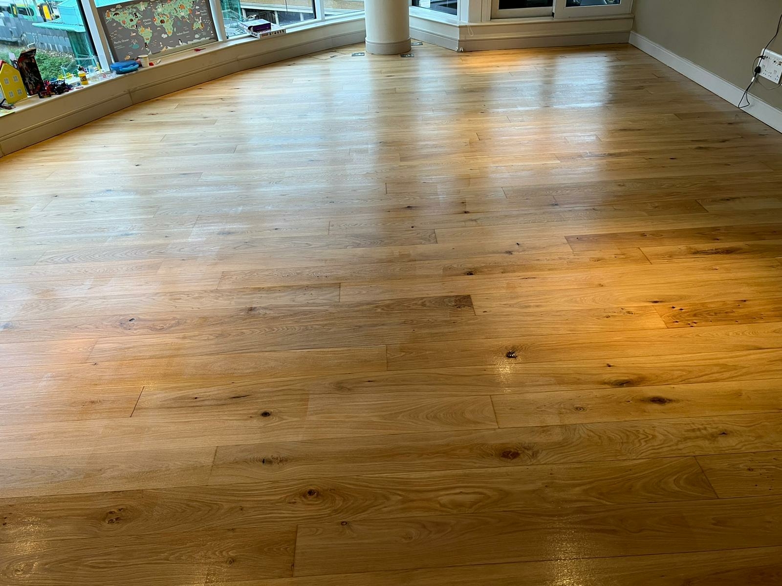 Parquet floor after sanding work in SW6