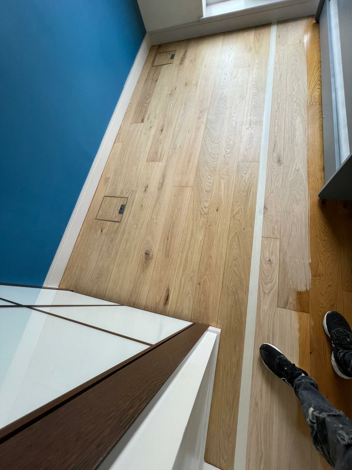 Parquet floor after sanding work in SW6