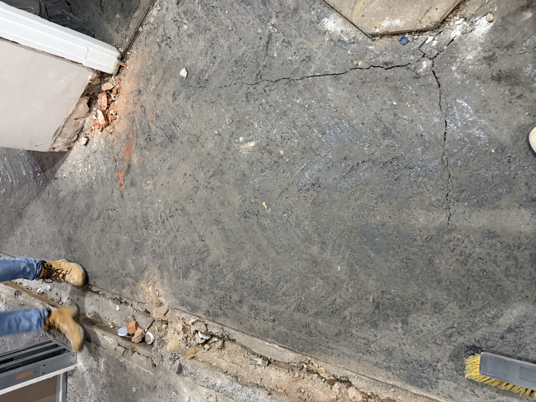 Floor condition before work, Kensington