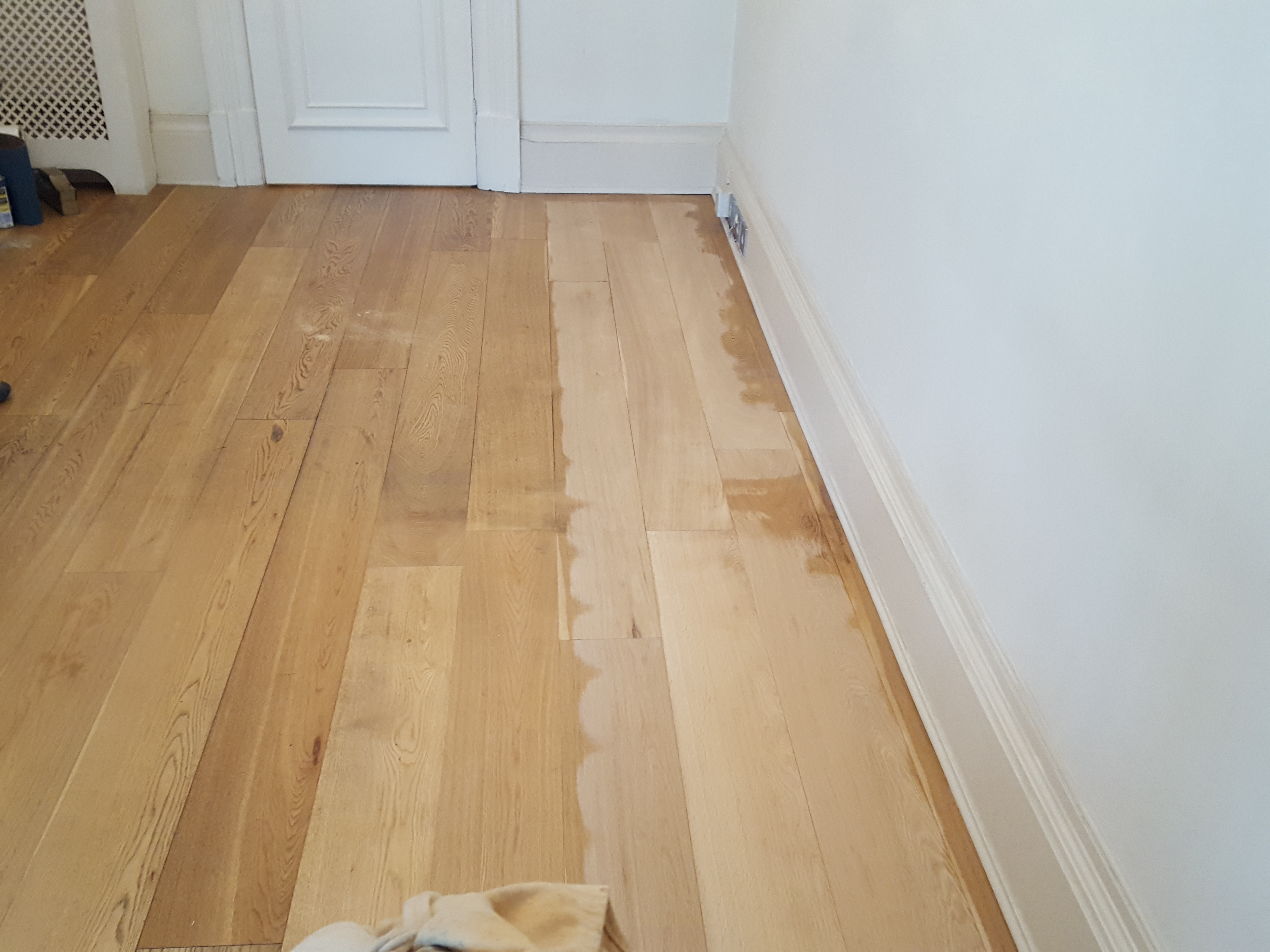 Engineered Wood floor after sanding work in SW7