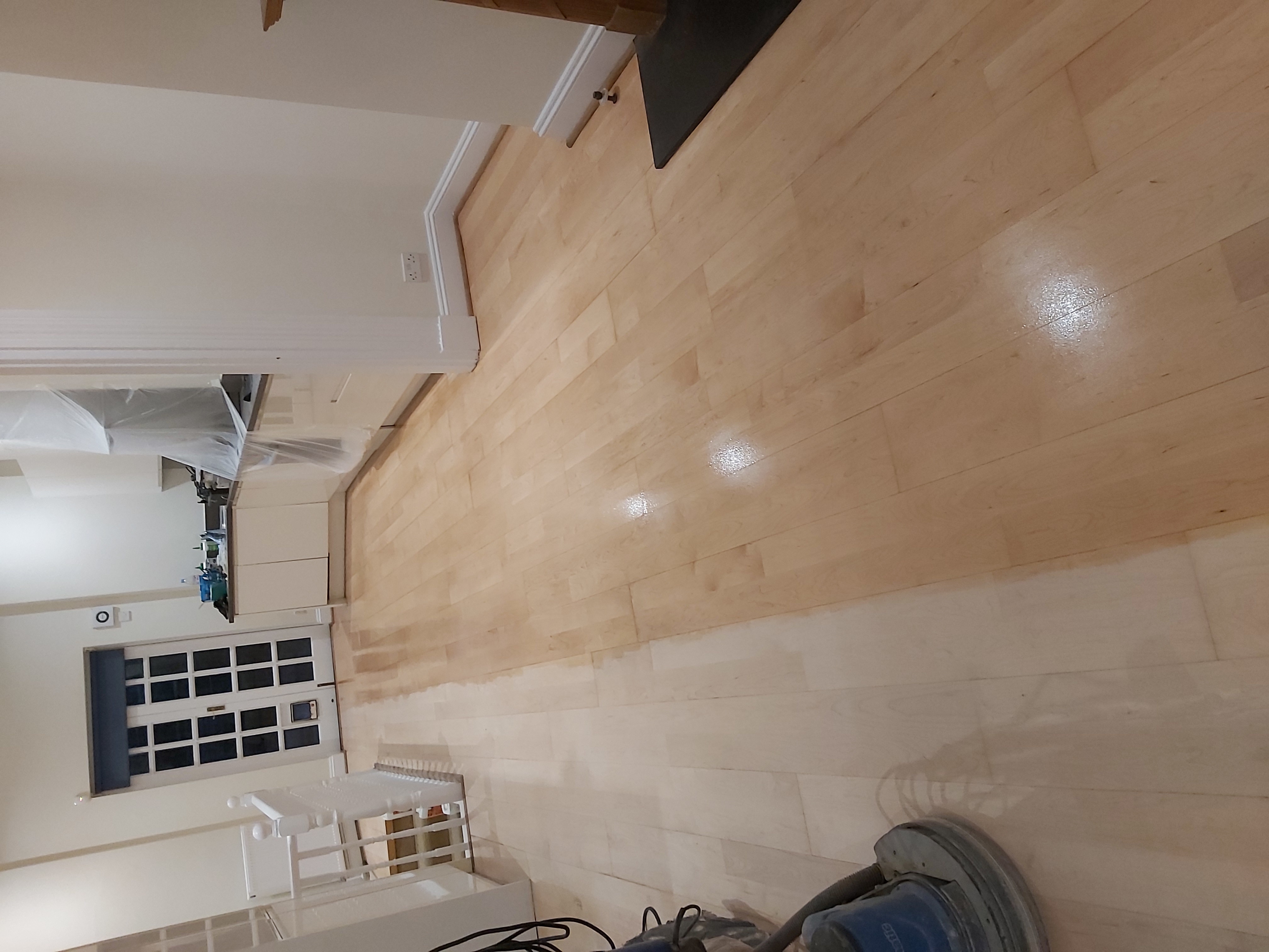 Engineered Wood floor after sanding work in SW9