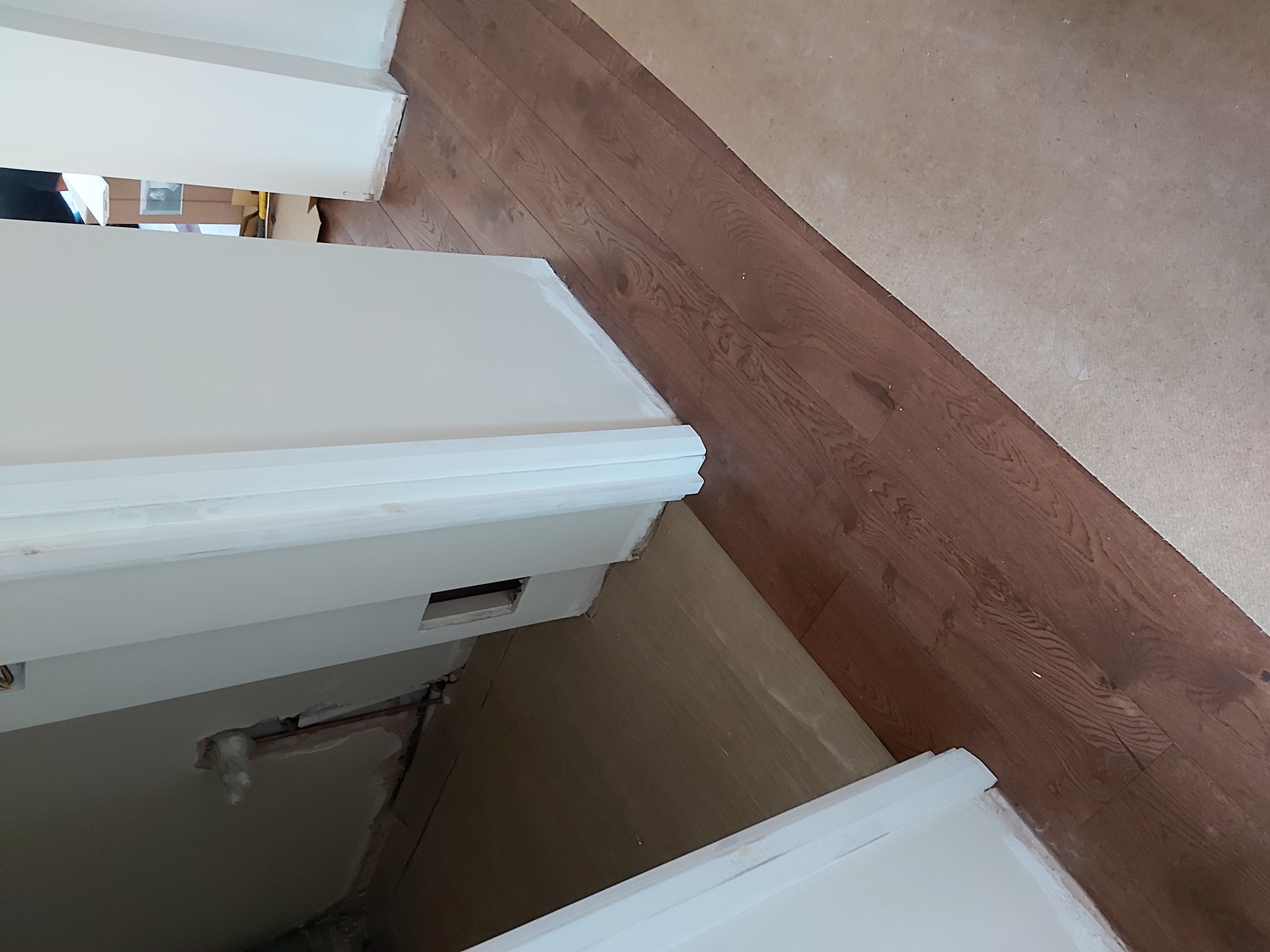 Engineered Wood floor after fitting work in UB6