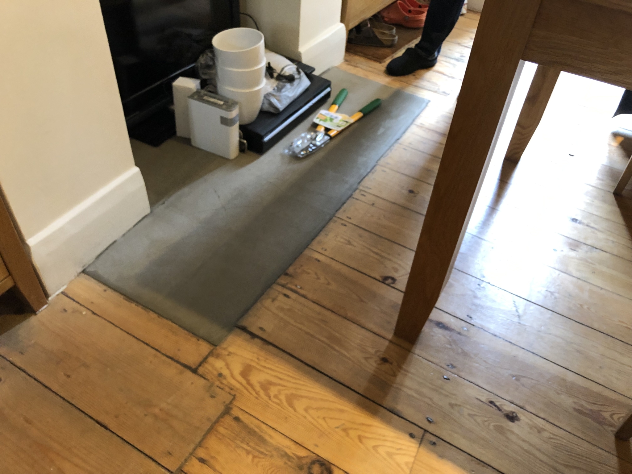 Floor condition before work at W10