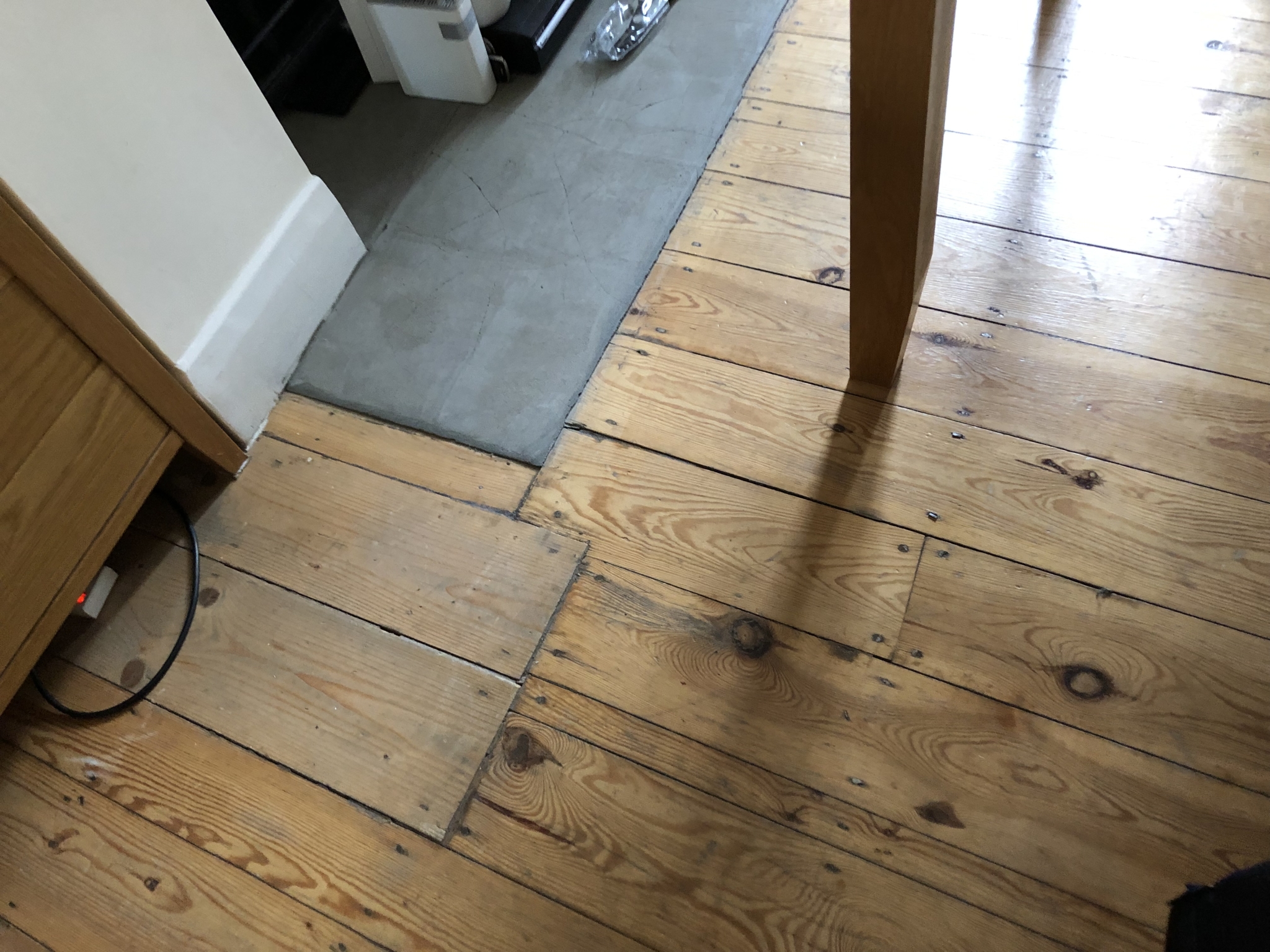 Floor condition before work at W10