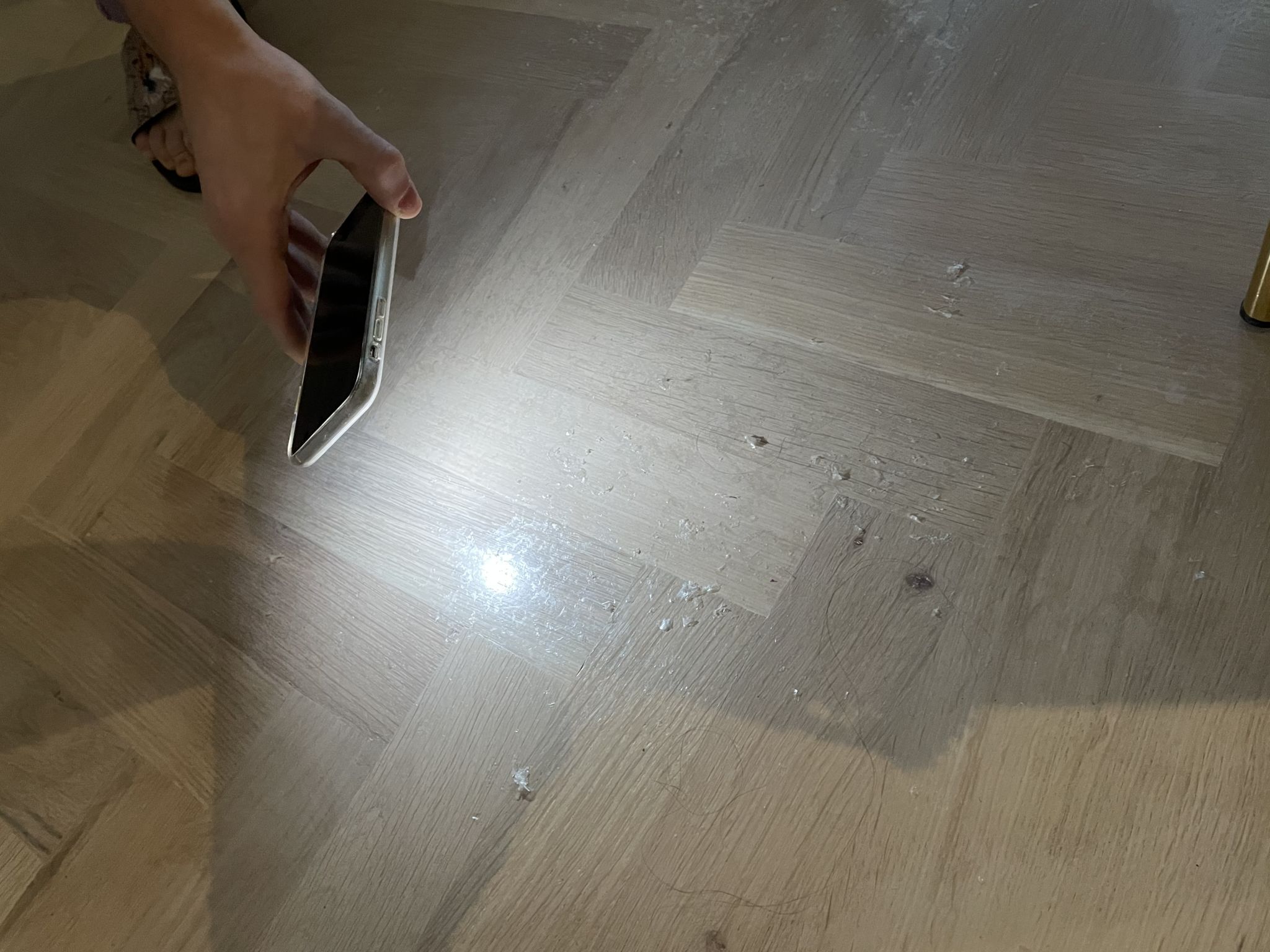 Floor condition before work at W112RE