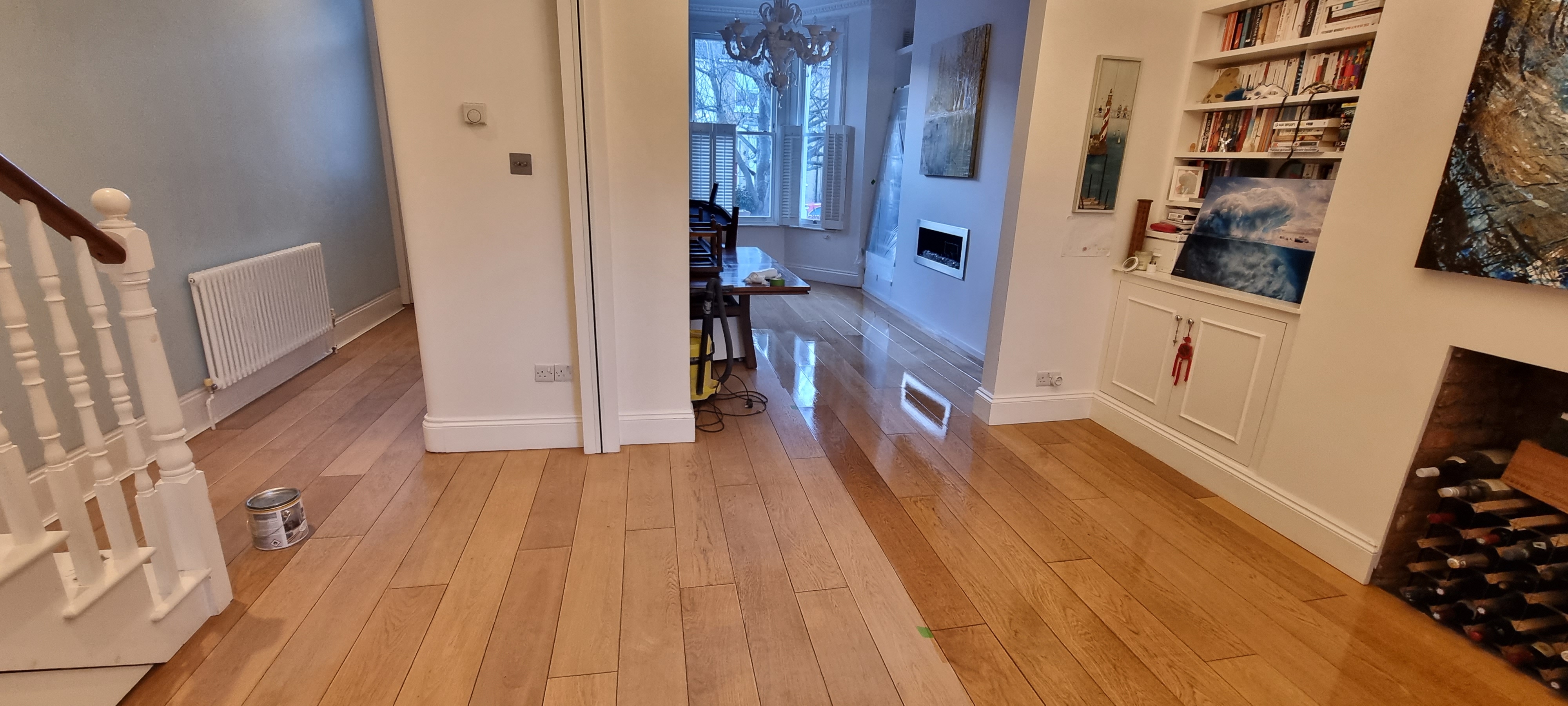 Engineered Wood floor after sanding work in W12