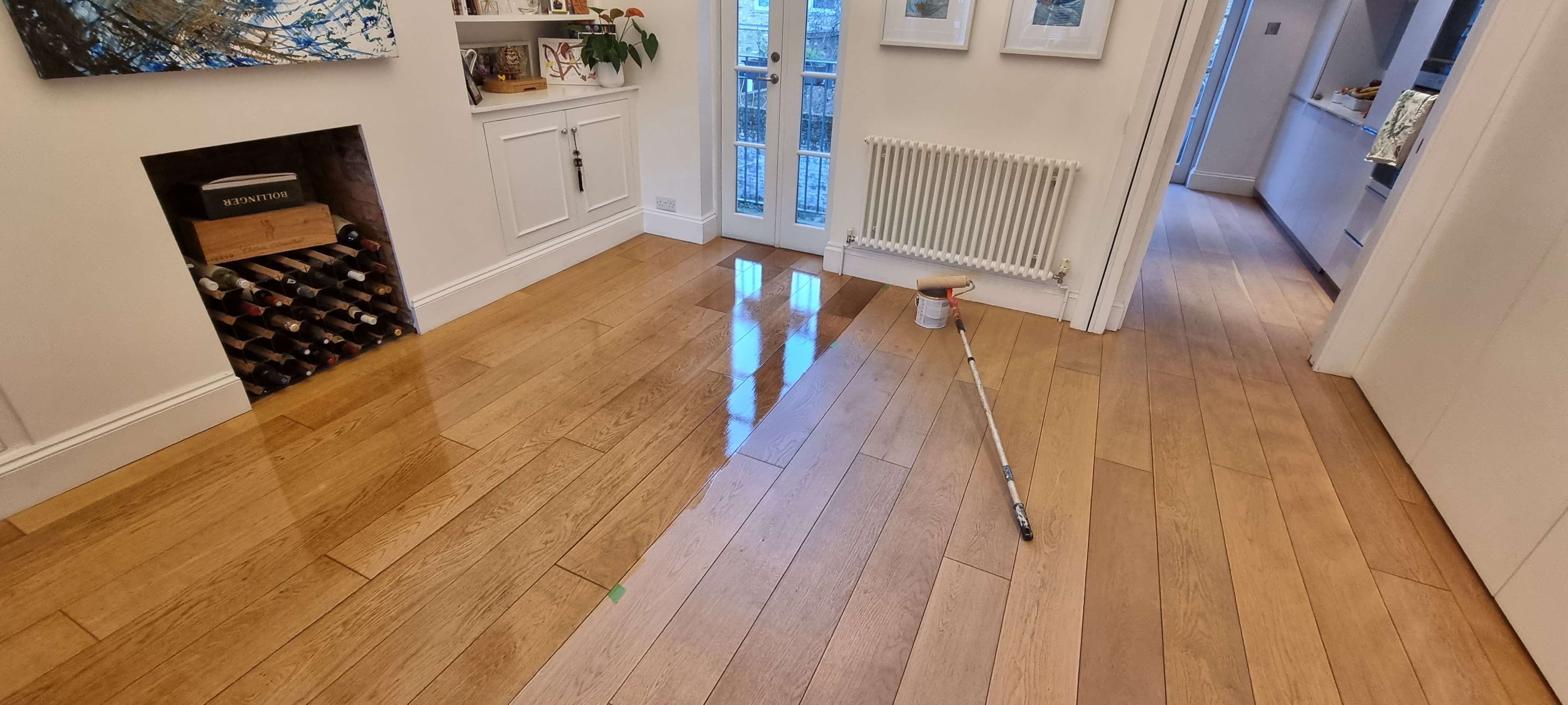 Engineered Wood floor after sanding work in W12