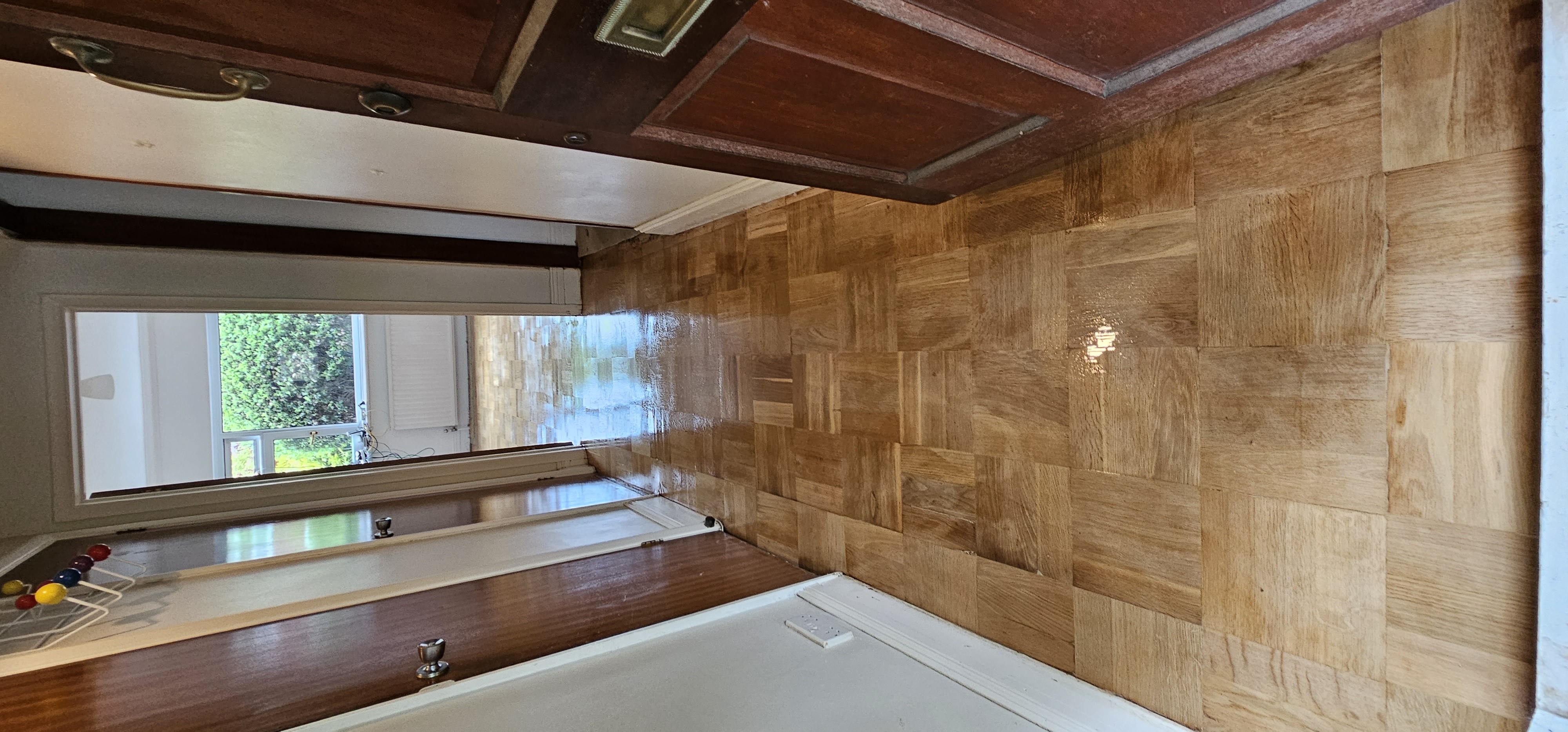 Parquet floor after sanding work in W13