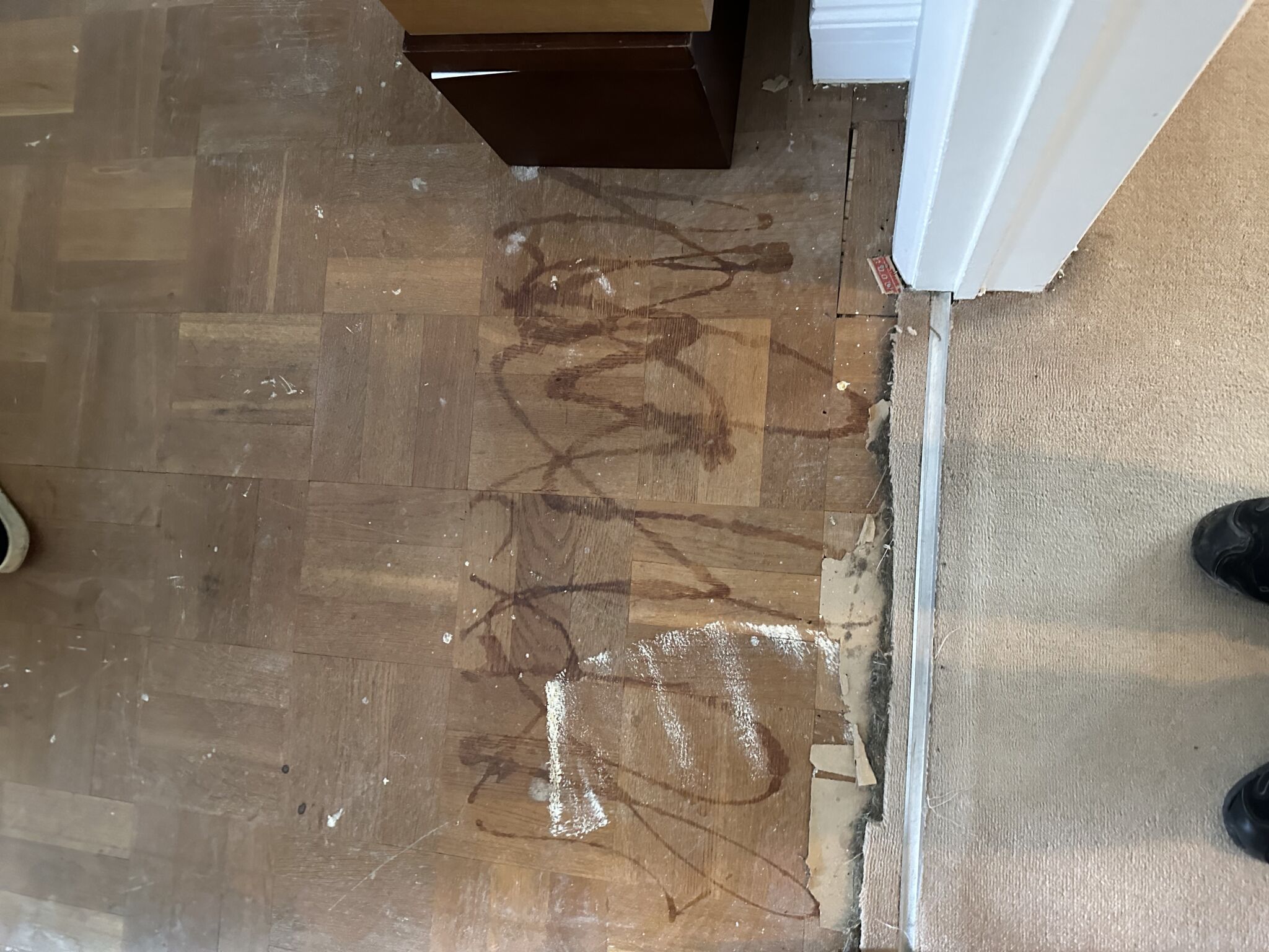 Floor condition before work at W13