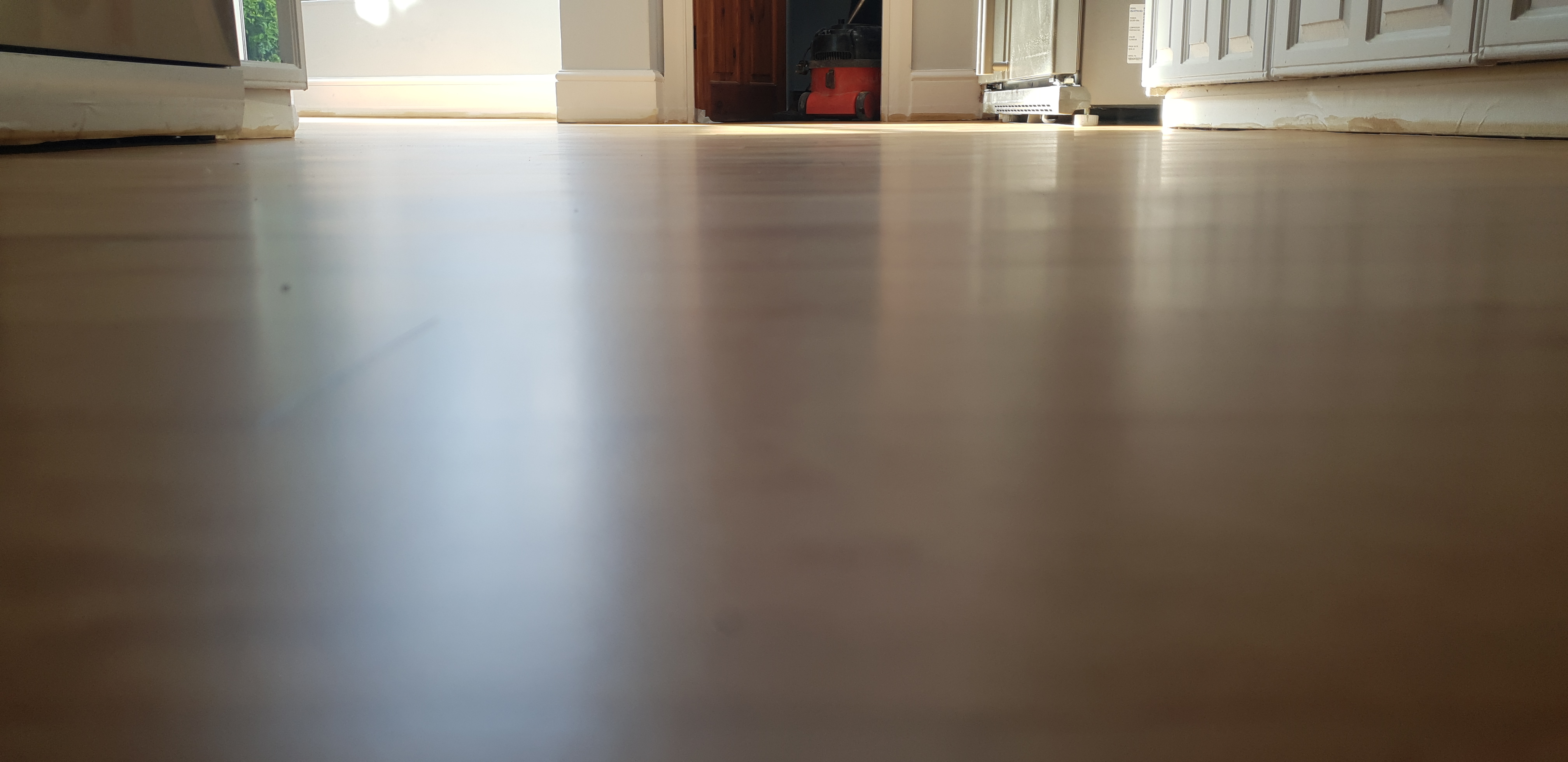 Hardwood floor after sanding work in W13